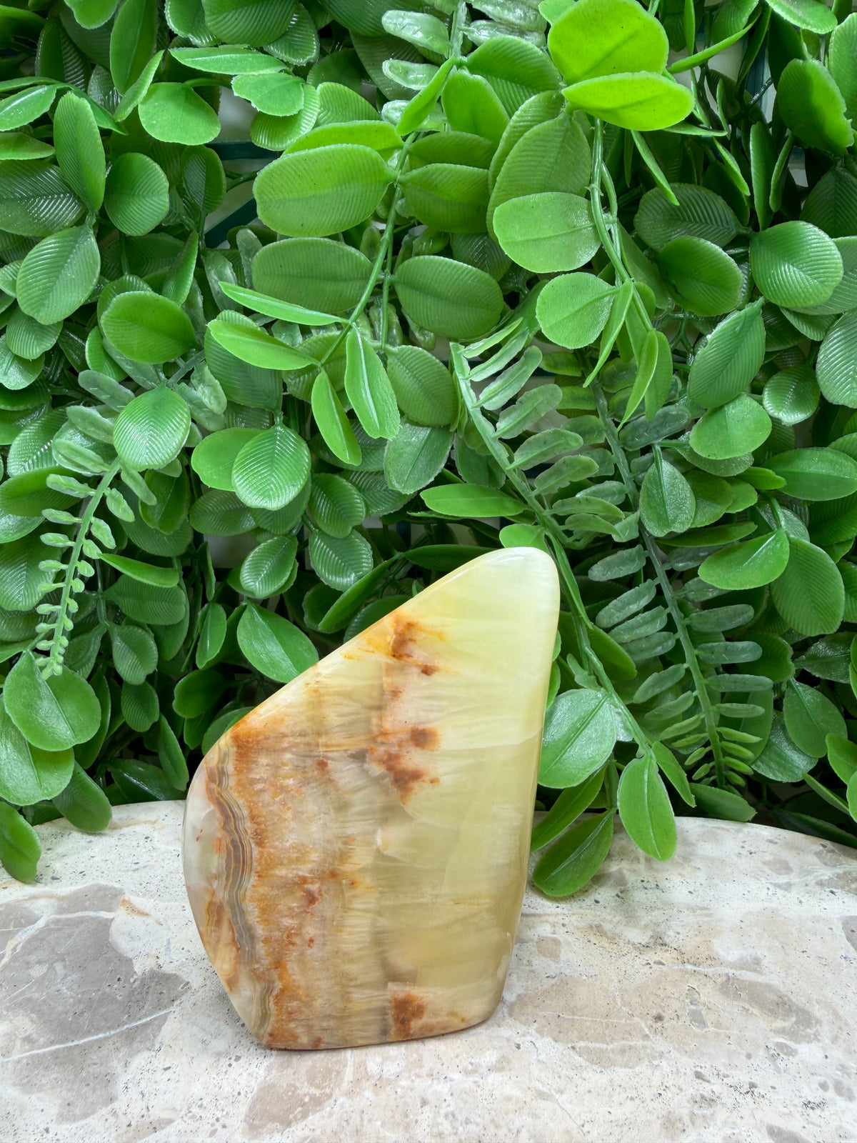 Lemon Banded Calcite Freeform | Joy • Confidence • Motivation