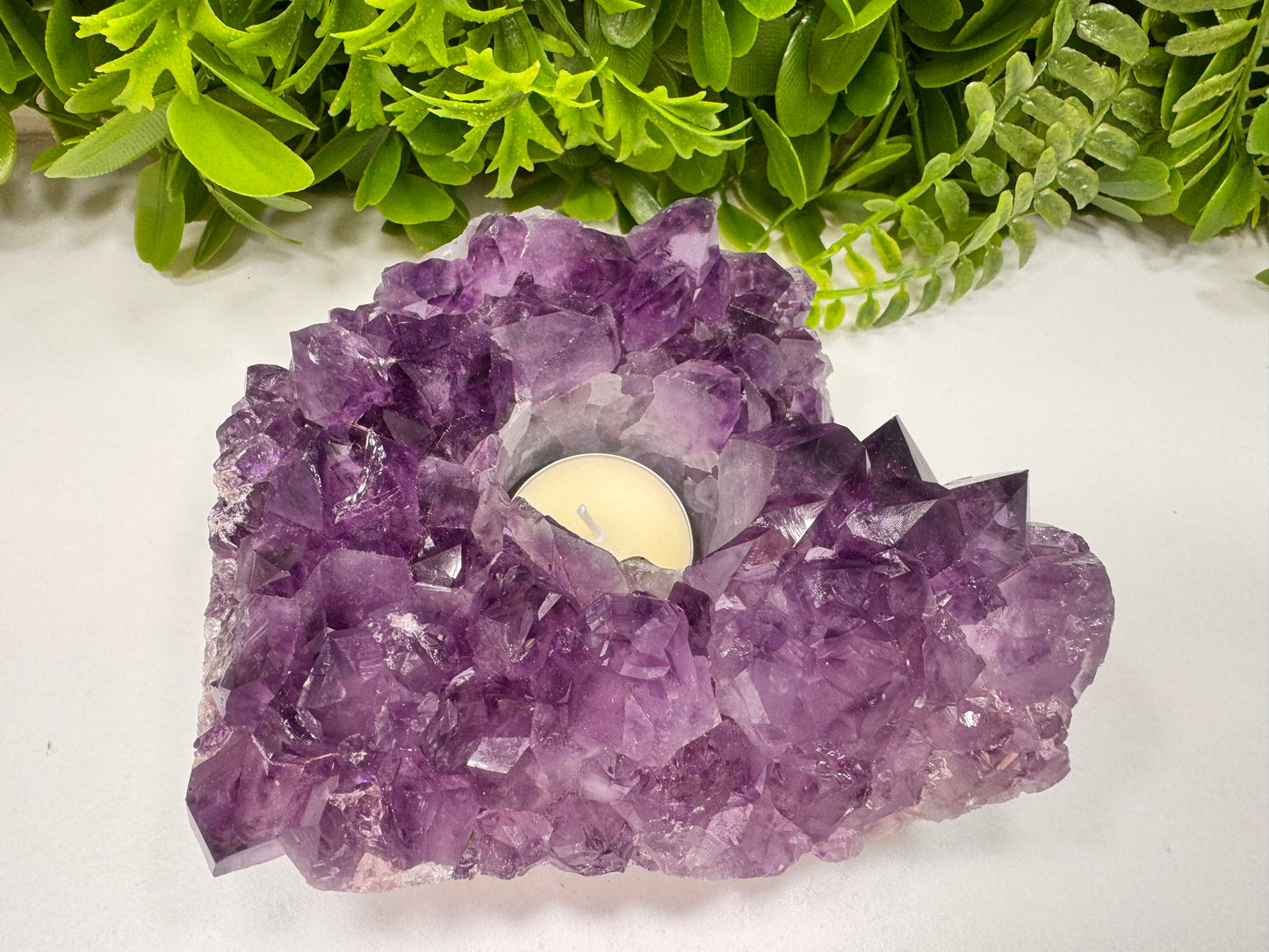 Amethyst Tealight Holder  1144g