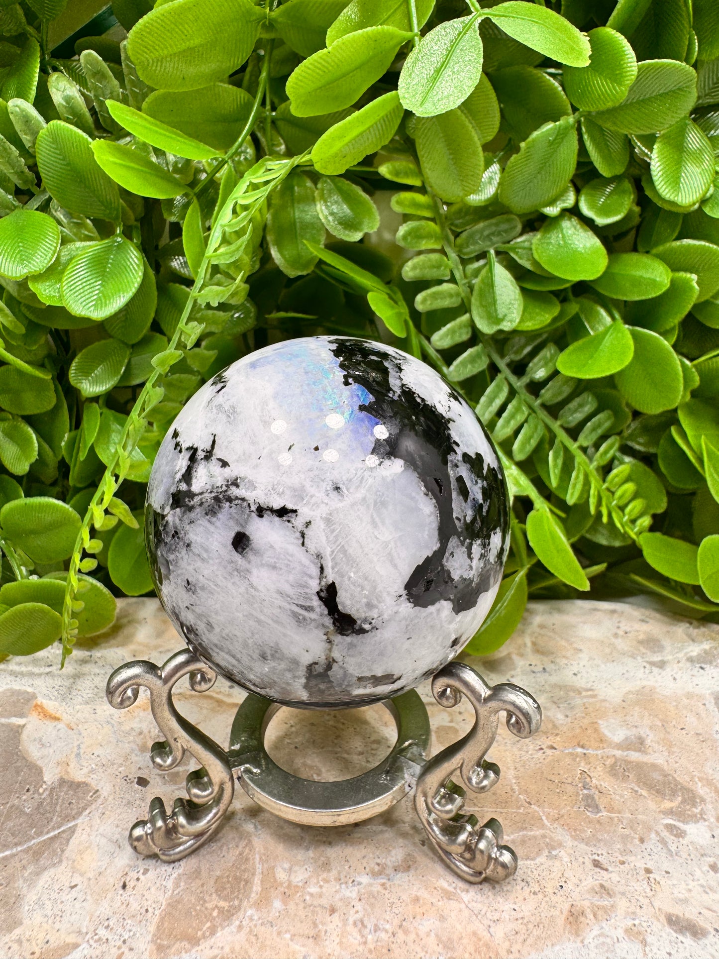 Rainbow Moonstone Sphere 361g