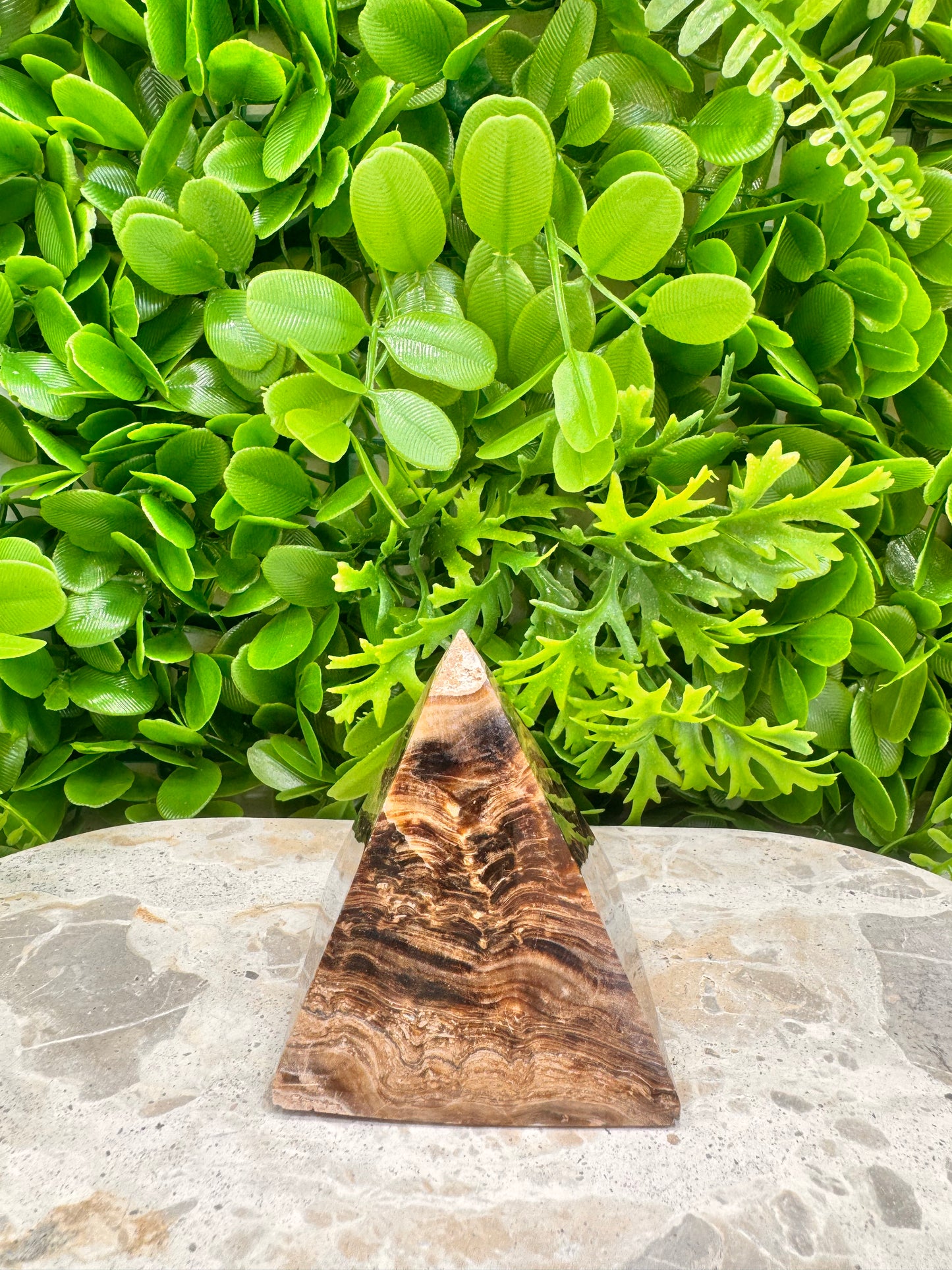 Chocolate Calcite Pyramid 334g