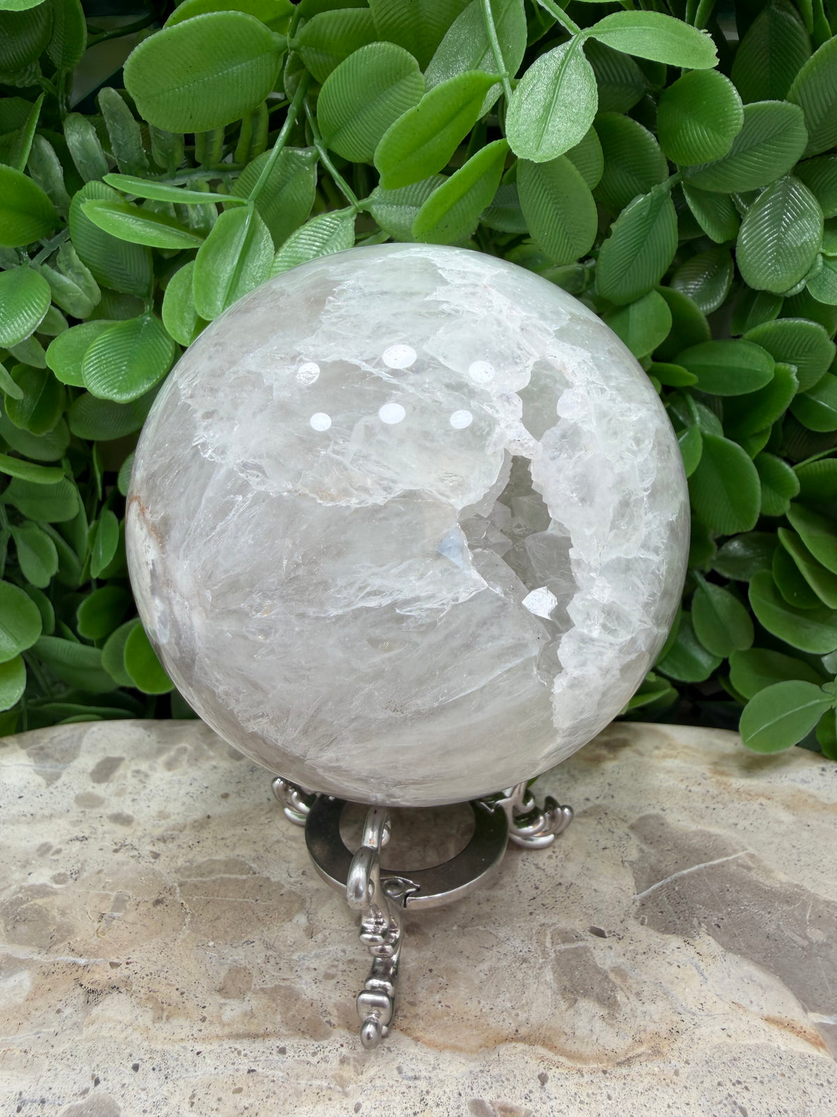Flower Agate Sphere 944g | Growth • Confidence • New Beginnings