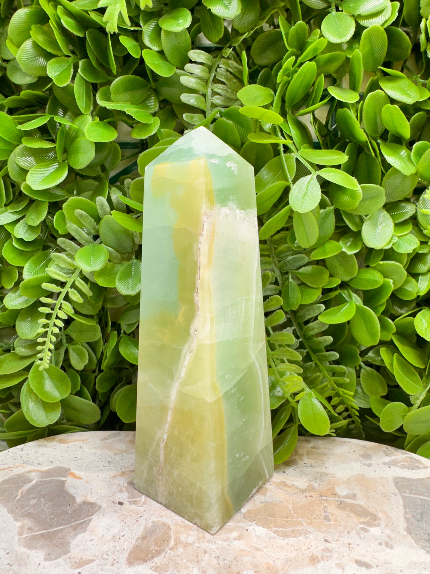 Pistachio Calcite Tower 798g
