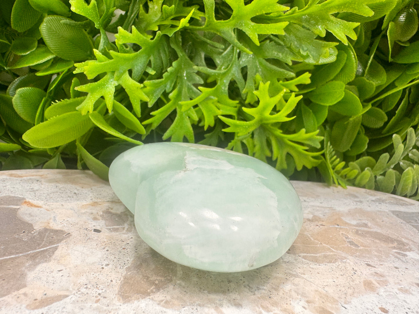 Aqua Caribbean Calcite Heart 224g