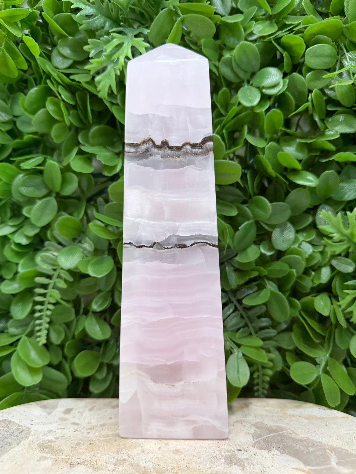 Smokey Pink Mangano Tower | Love • Compassion • Calm