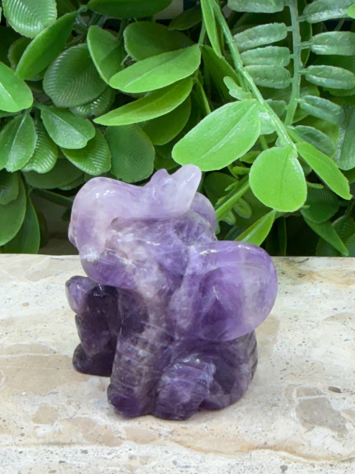 Amethyst Elephant 92g | Calm • Protection • Intuition