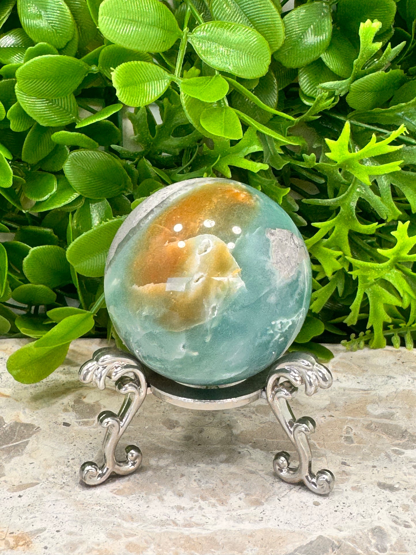 Sky Blue Opal Sphere 277g
