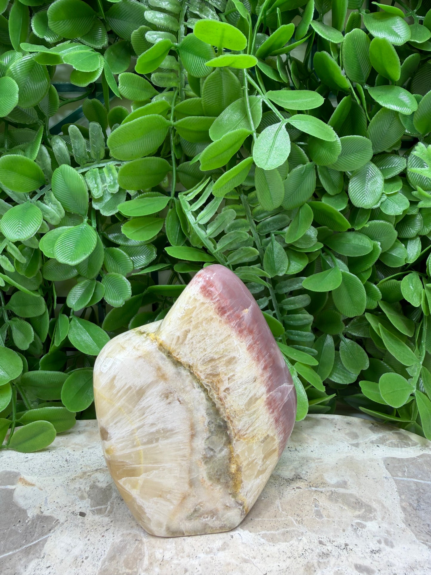 Pink Banded Onyx Freeform 320g