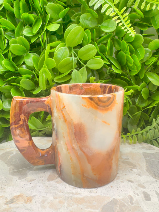 Green Banded Onyx Mug 390g