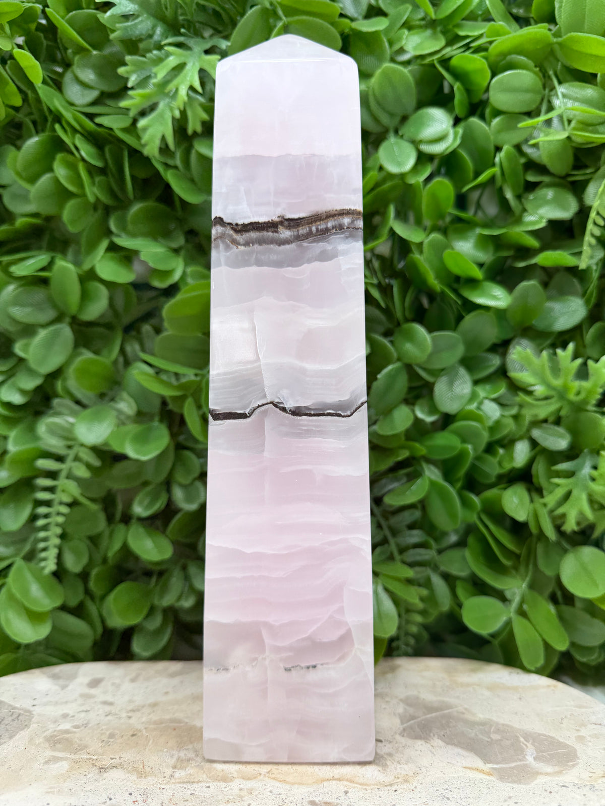 Smokey Pink Mangano Tower | Love • Compassion • Calm