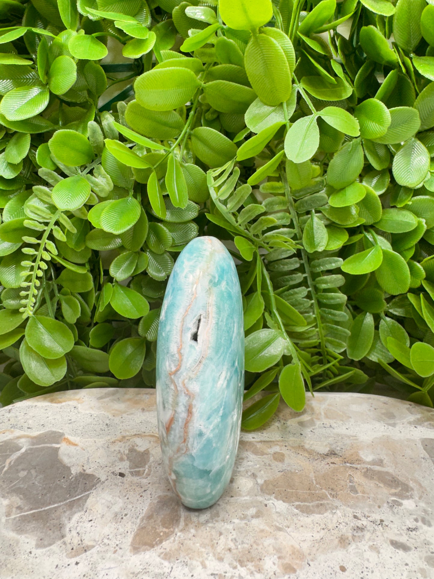 Standing Blue Aragonite 316g