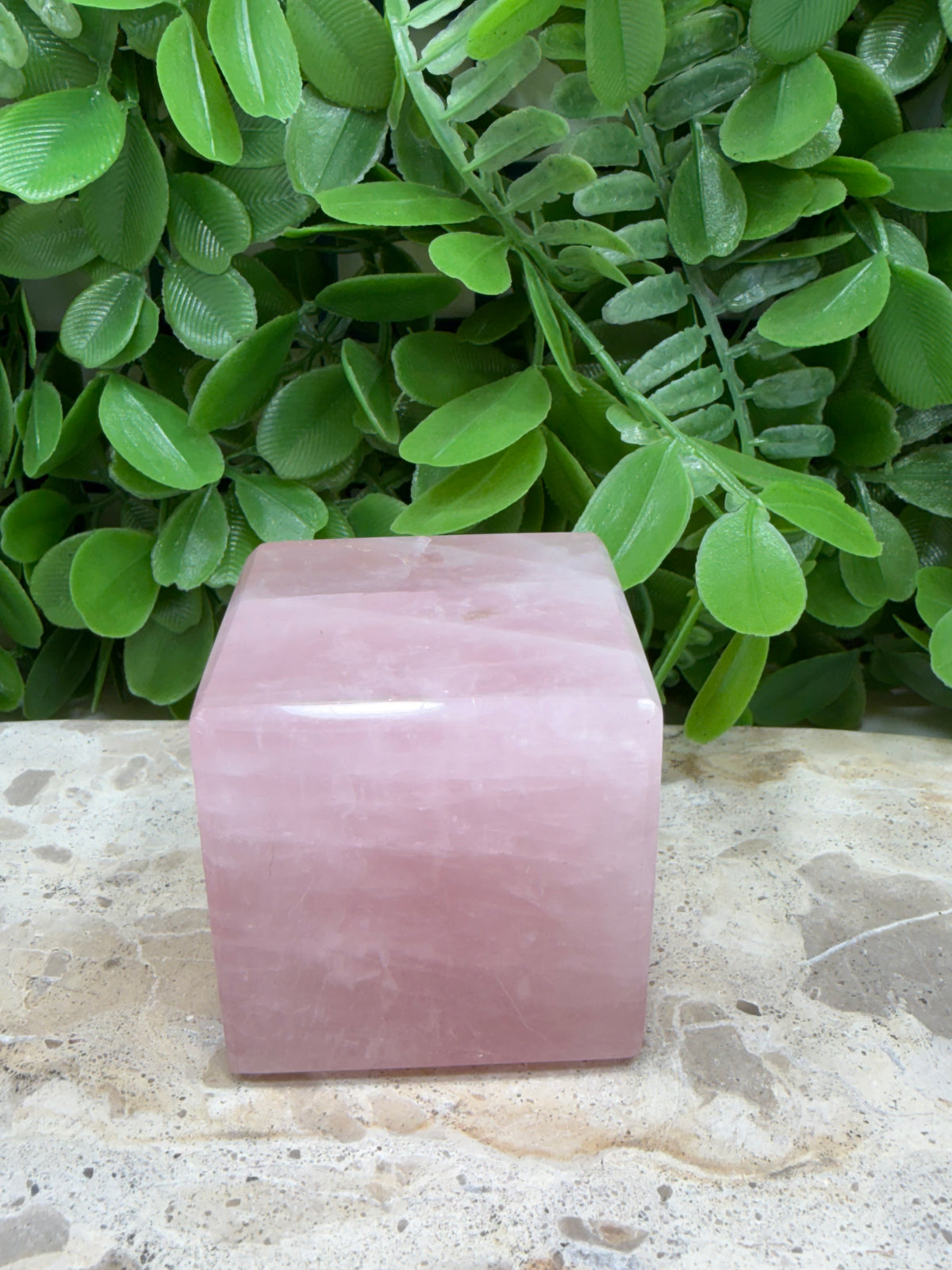 Rose Quartz Cube 312g | Love • Compassion • Healing
