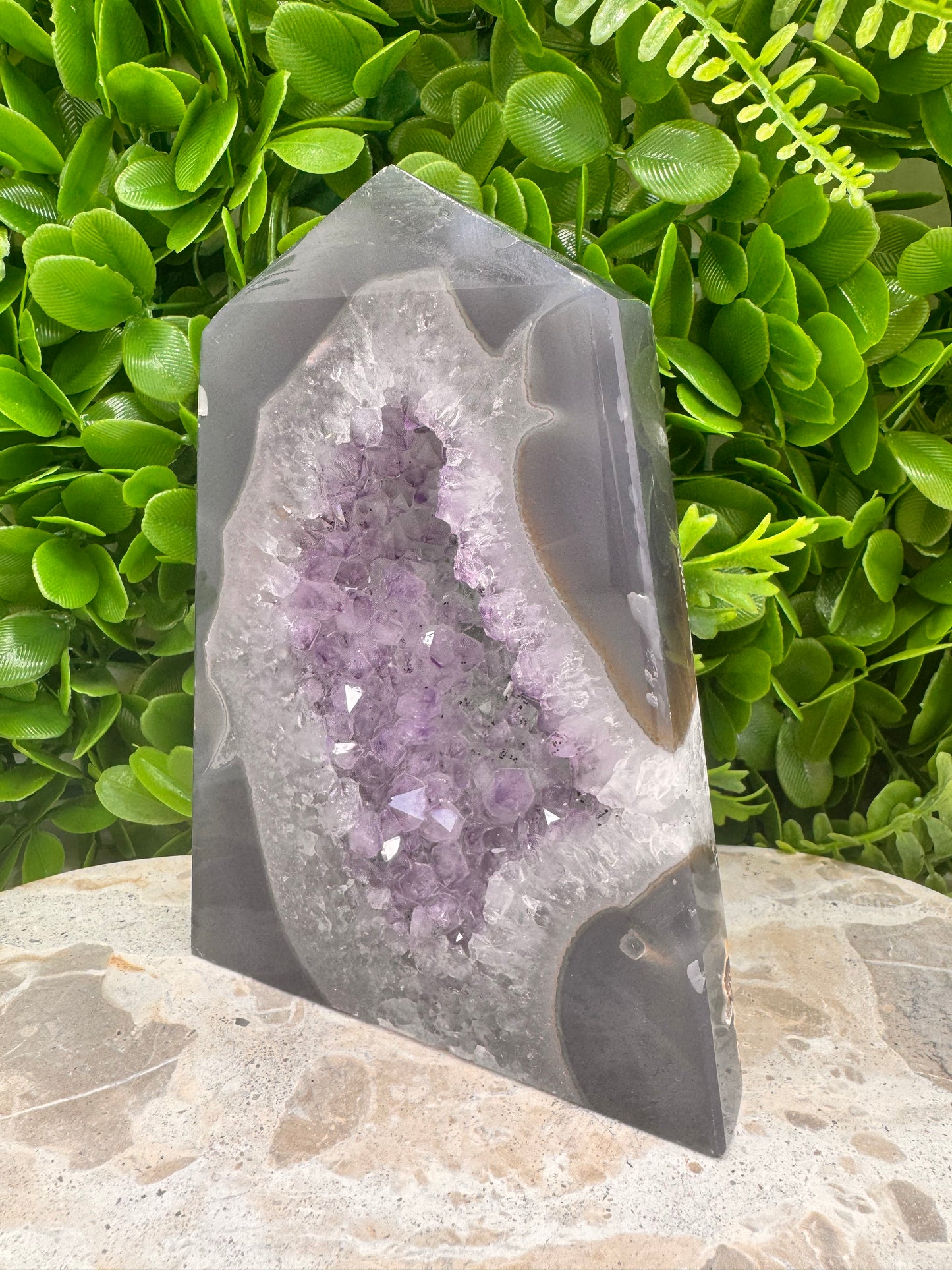 Agate/Amethyst Freeform 638g