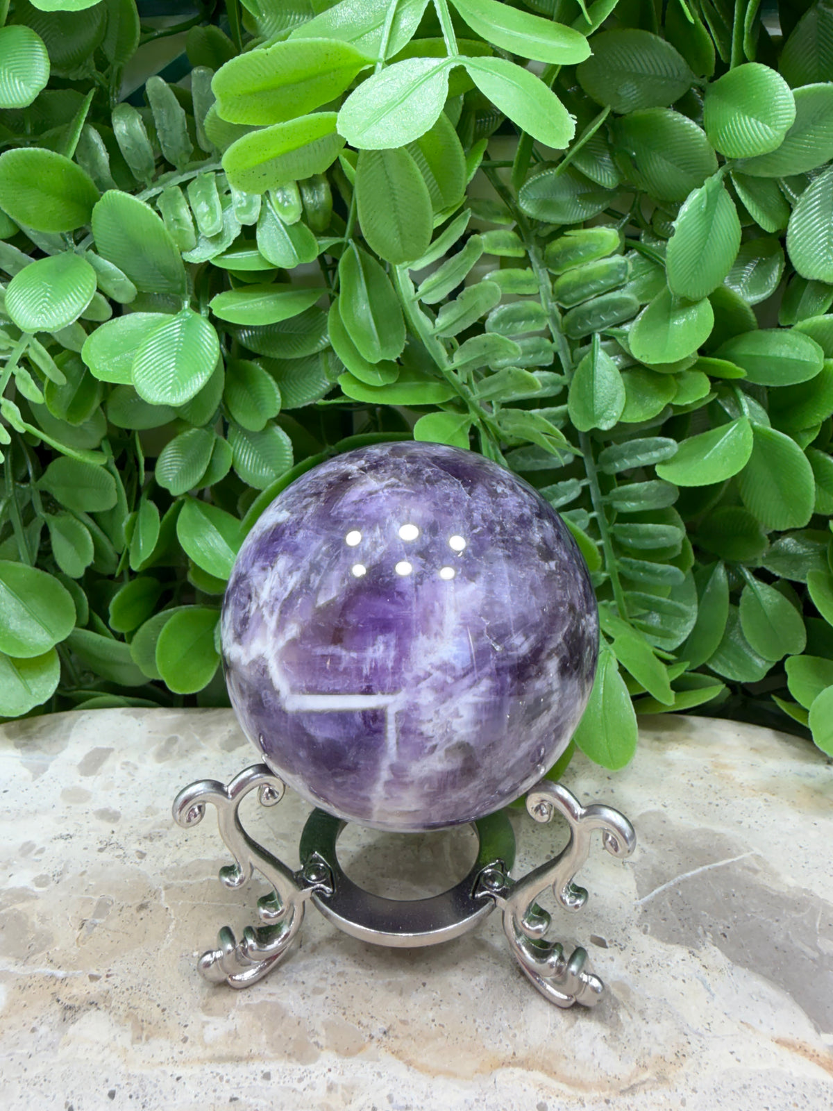 Chevron Amethyst Sphere 326g