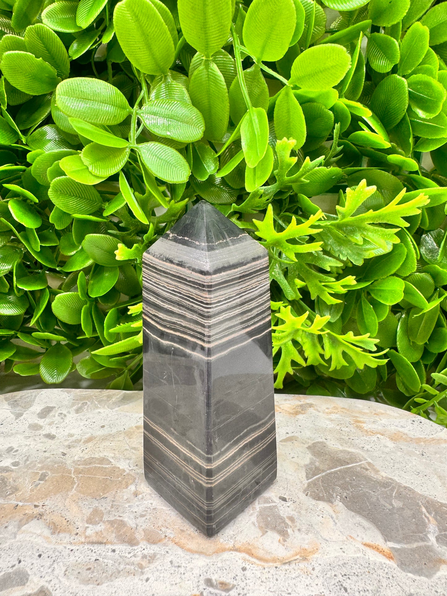 Black Banded Onyx Tower 278g