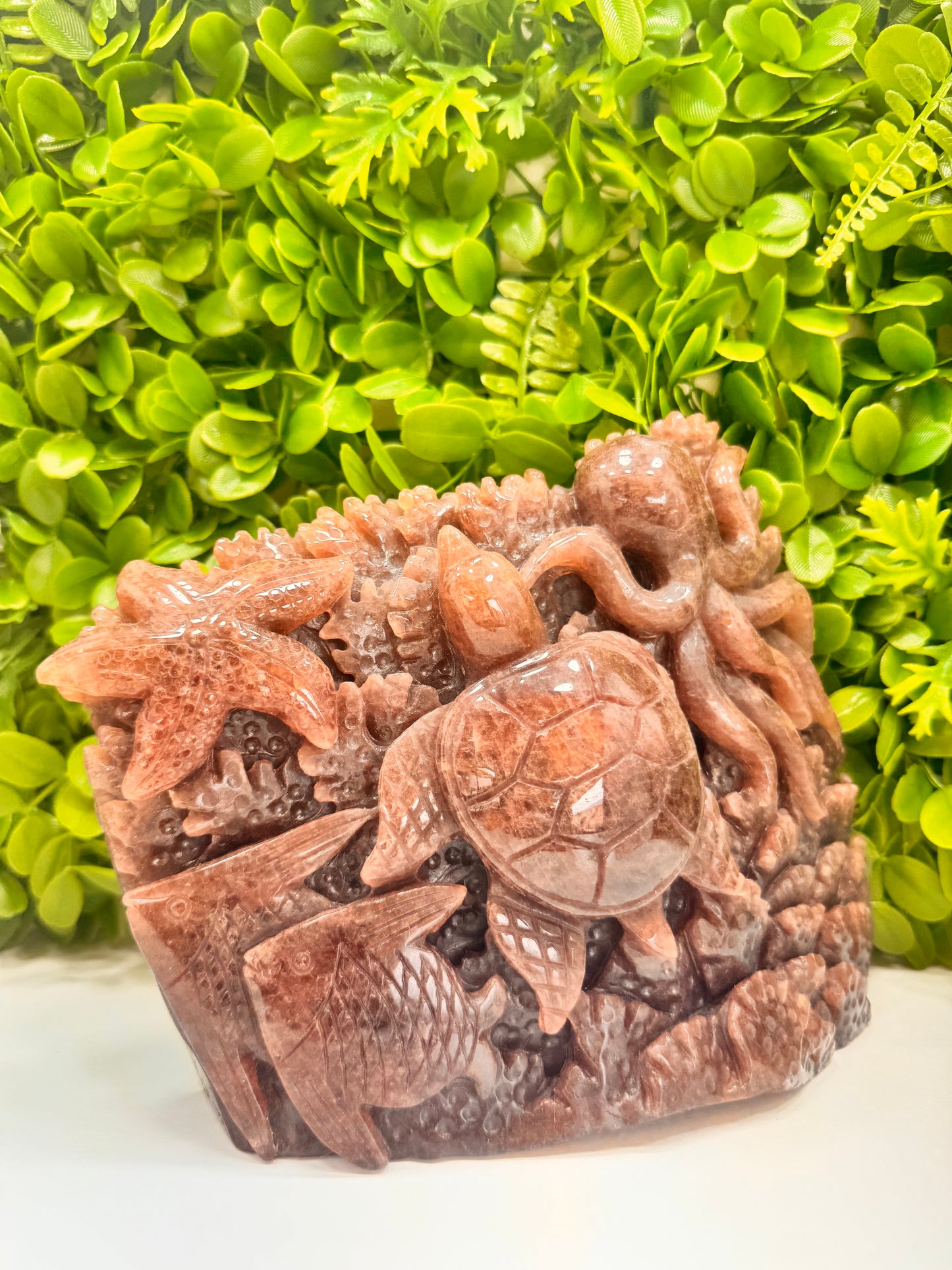 Strawberry Quartz Sea Life 3506g