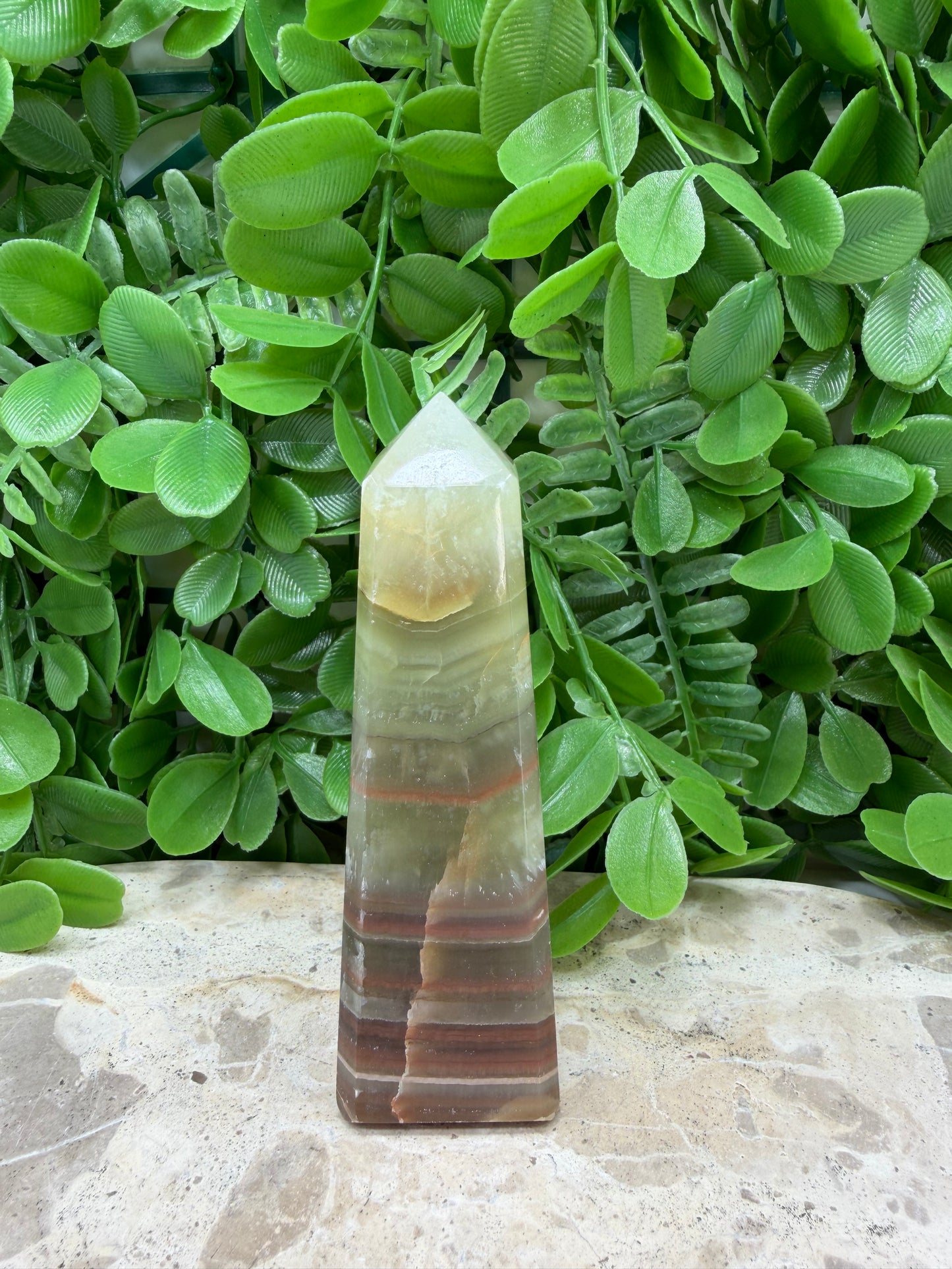 Green Banded Onyx Point 260g