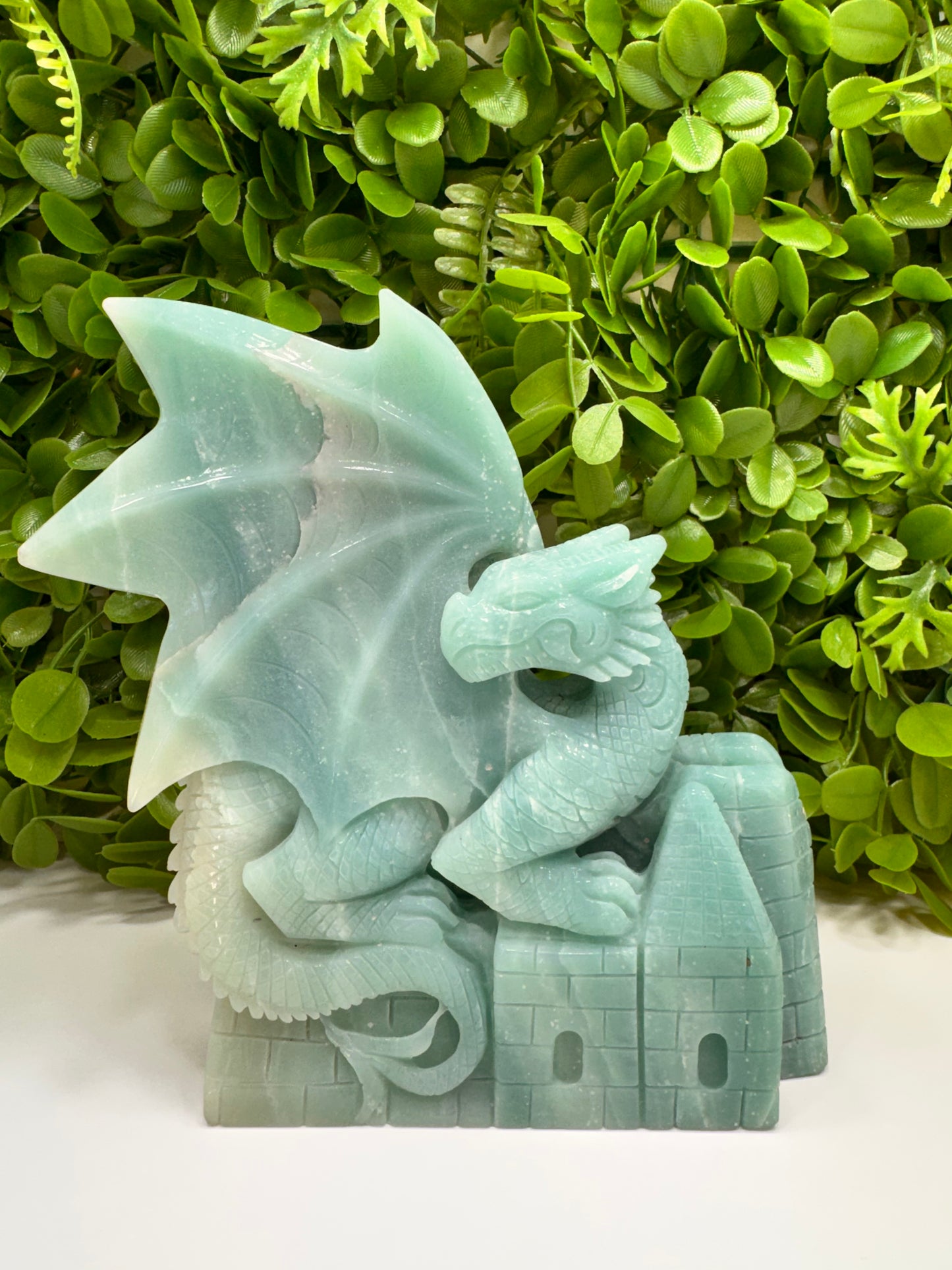 Blue Chalcedony Dragon 1862g