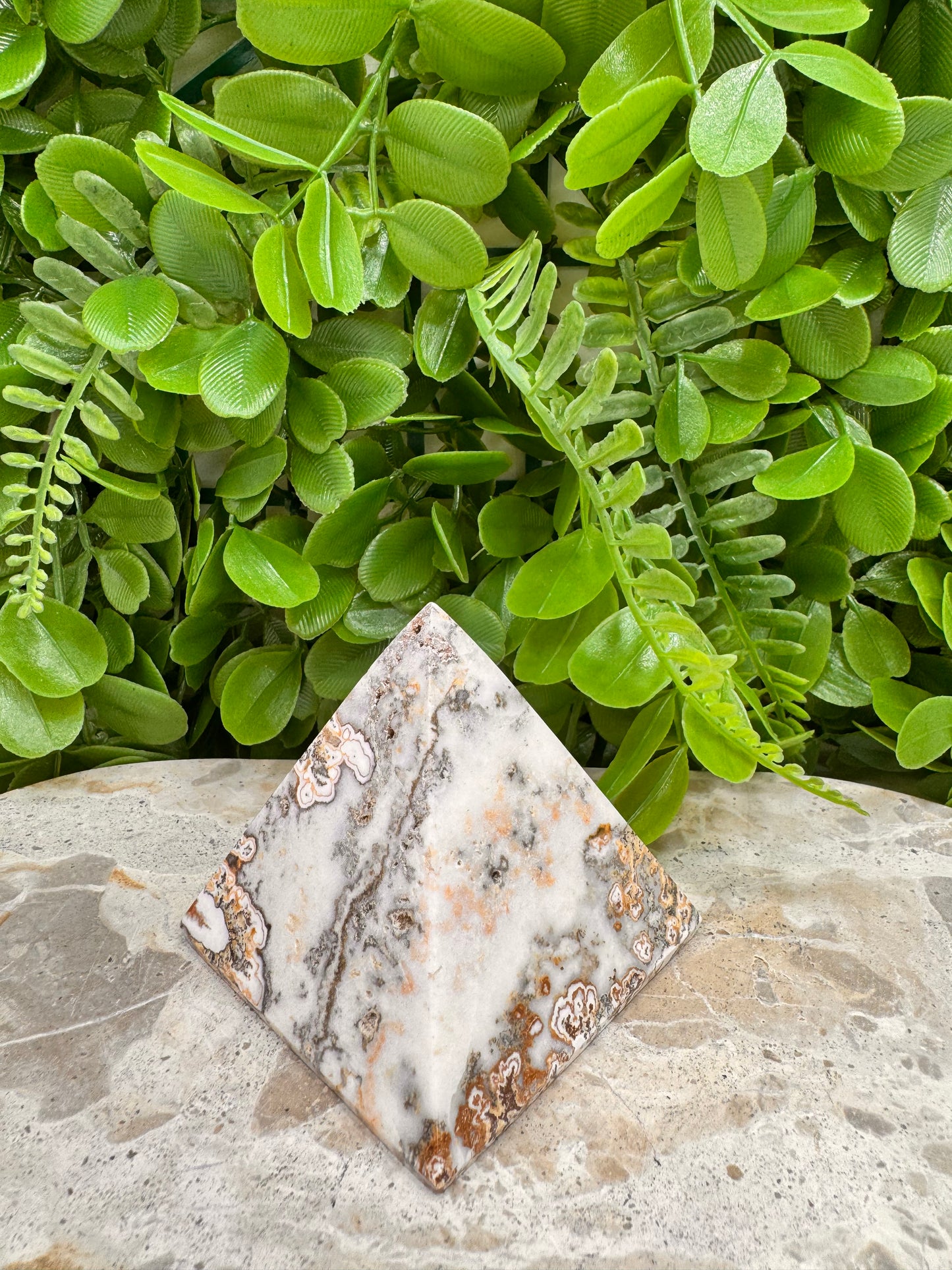 Dendritic Ocean Root Jasper Pyramid 293g