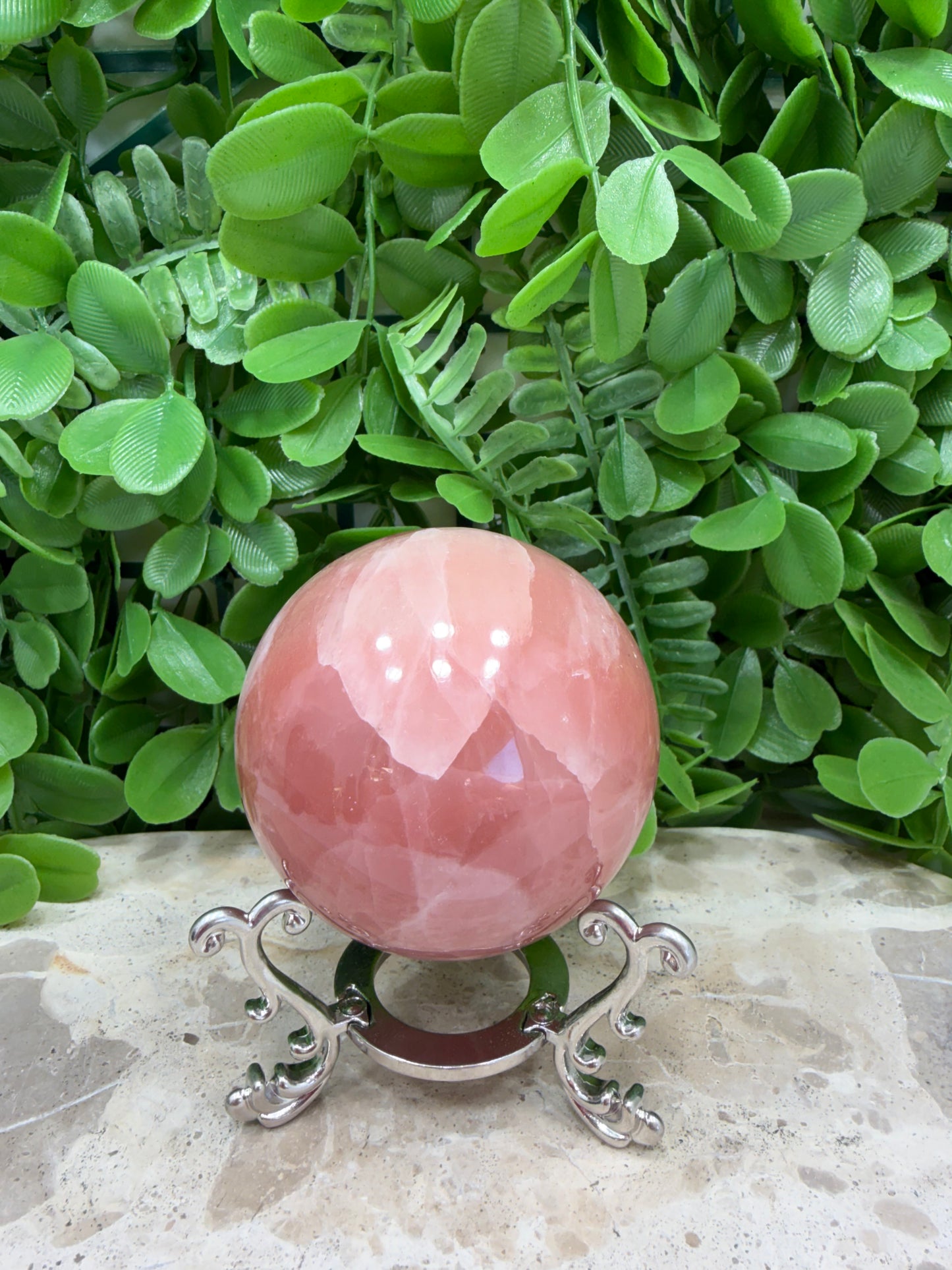 Rose Calcite Sphere 392G