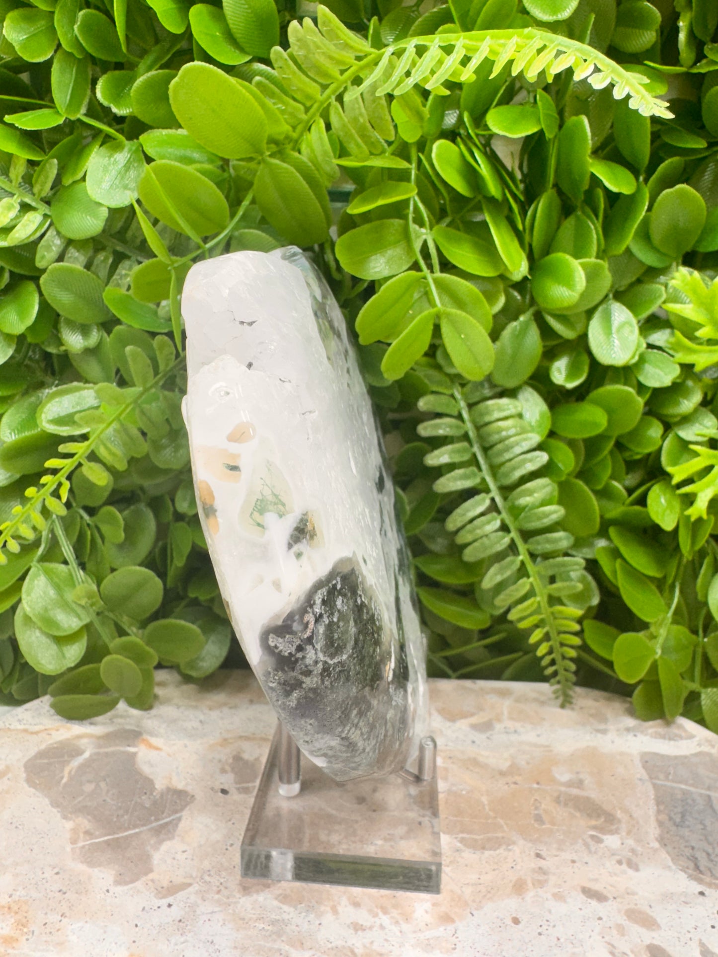 Moss Agate Heart 876g