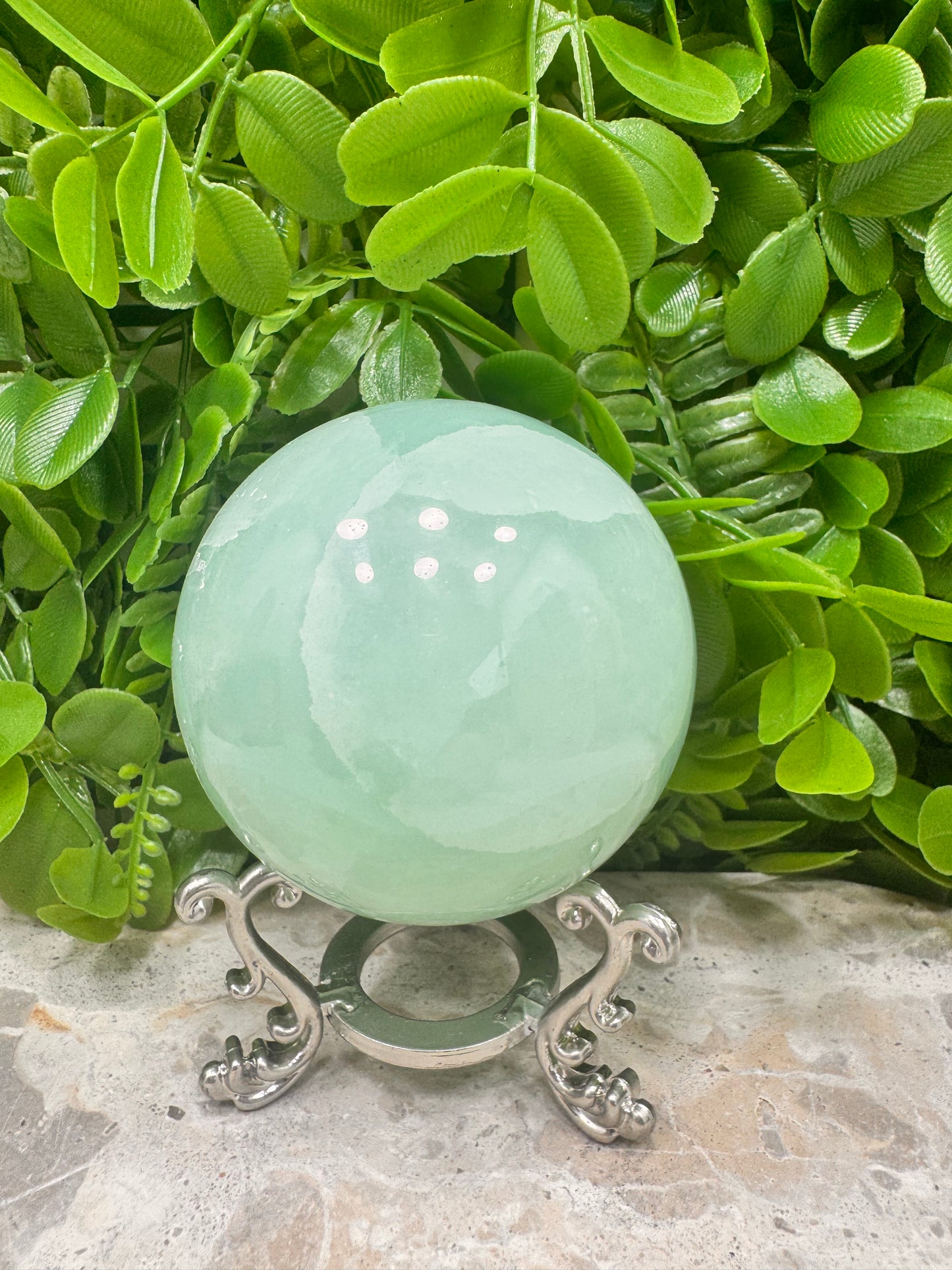 Pistachio Calcite Sphere 646g