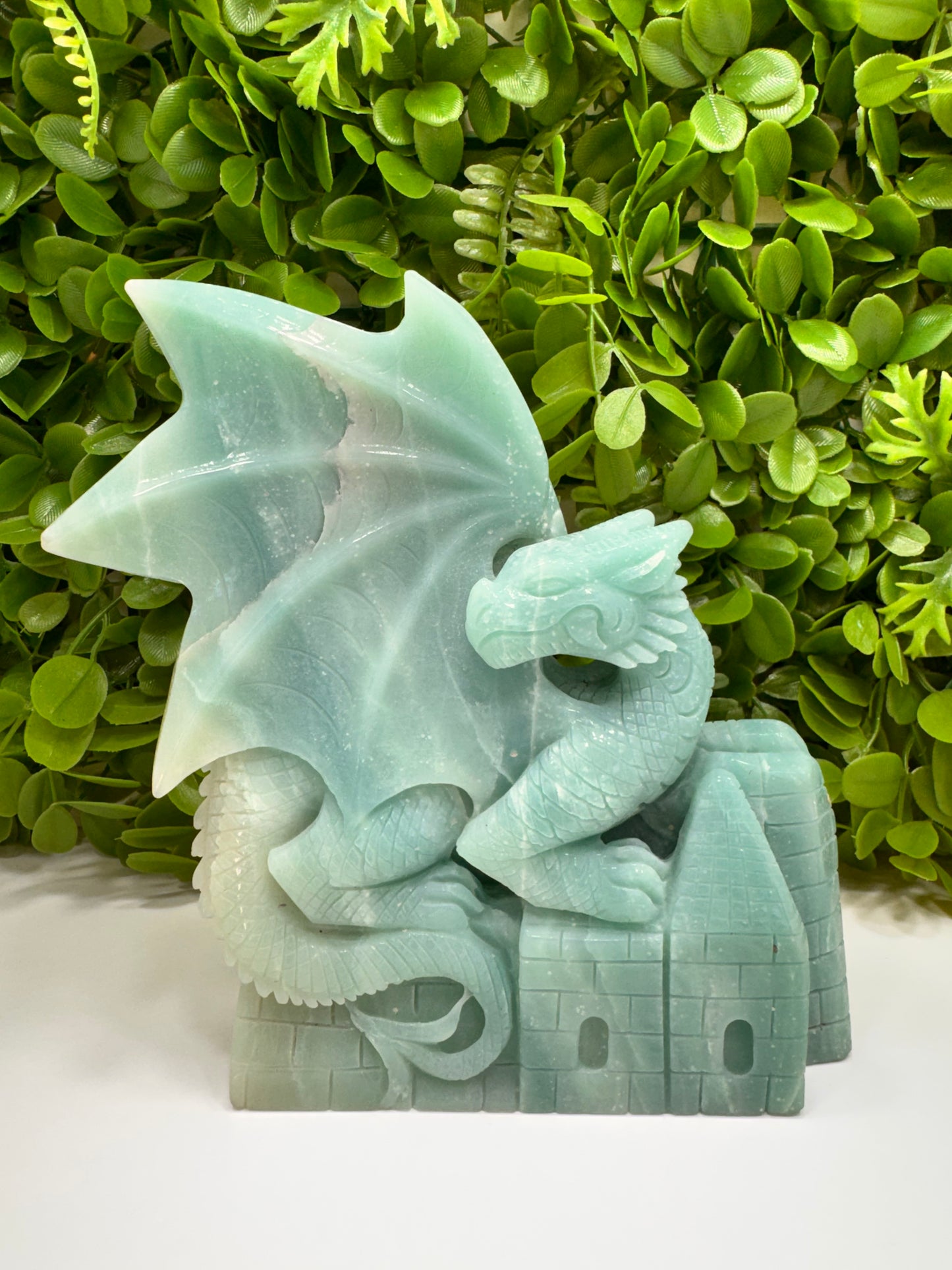 Blue Chalcedony Dragon 1862g