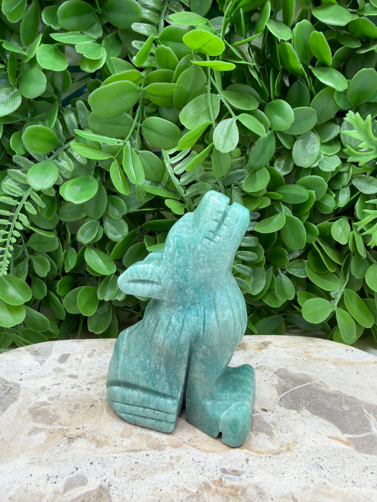 Amazonite Wolf 334g | Communication • Harmony • Truth