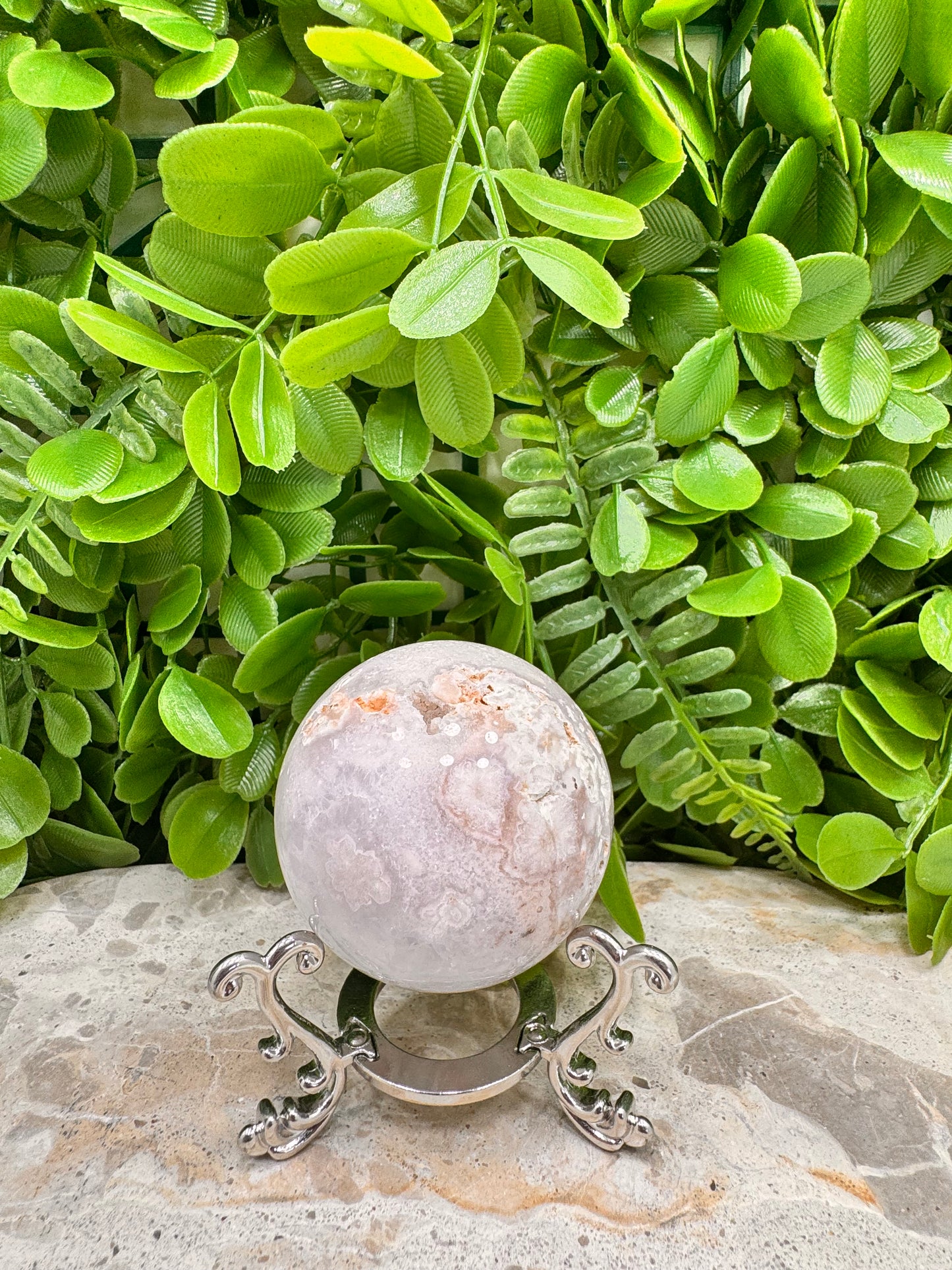 Flower Agate Sphere 226g