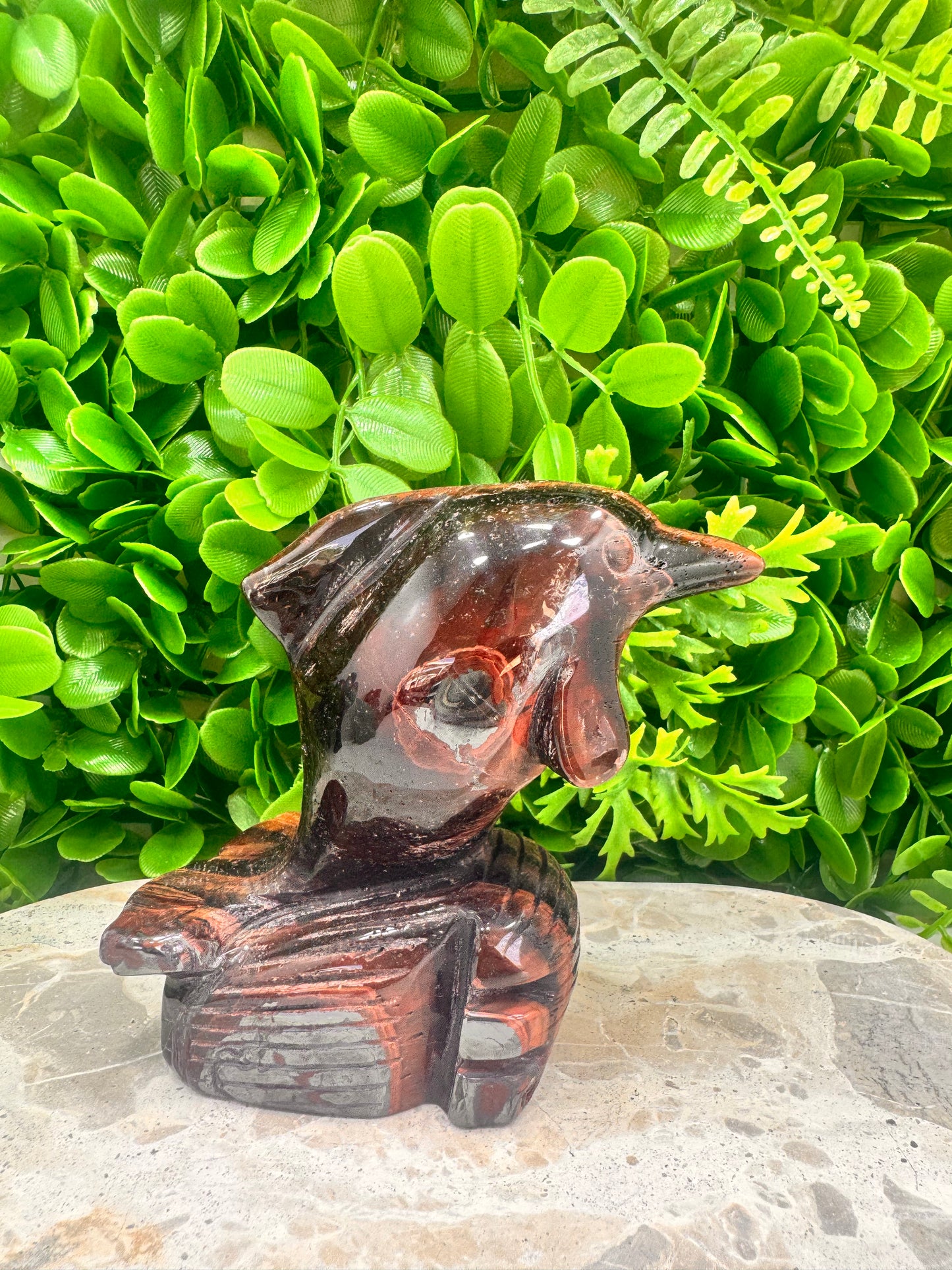 Red Tigers Eye Dolphin 616g