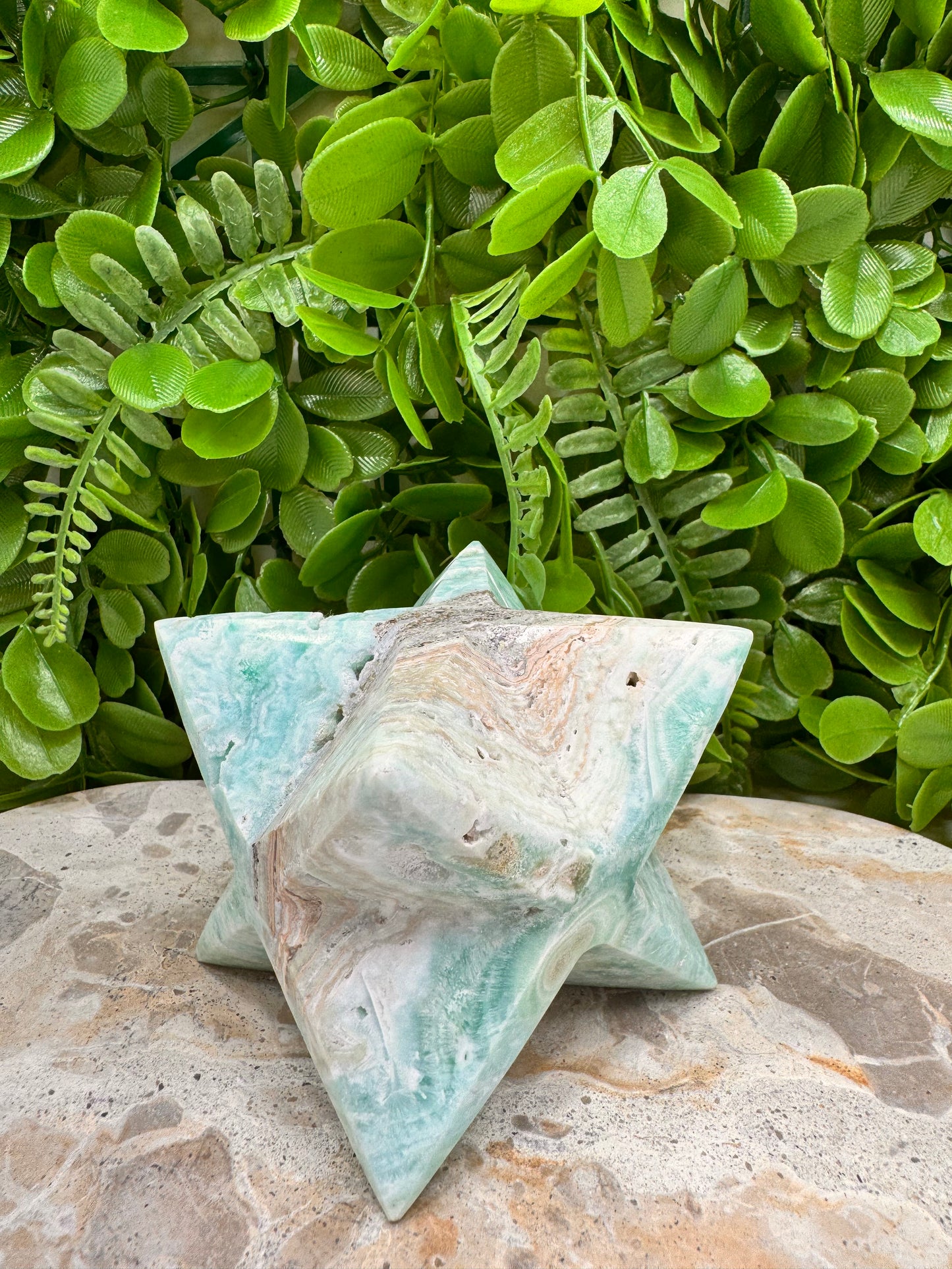 Blue Aragonite Merkaba 652g