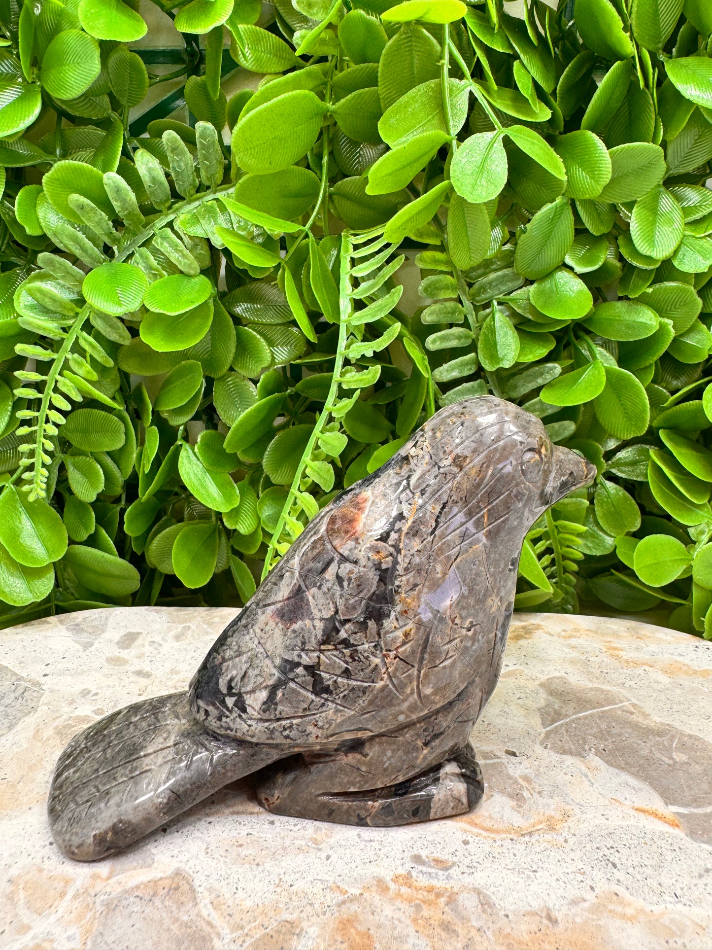 Volcanic Agate Bird 368g