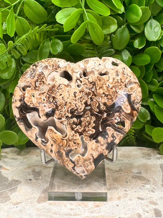 Chocolate Calcite Heart 392g