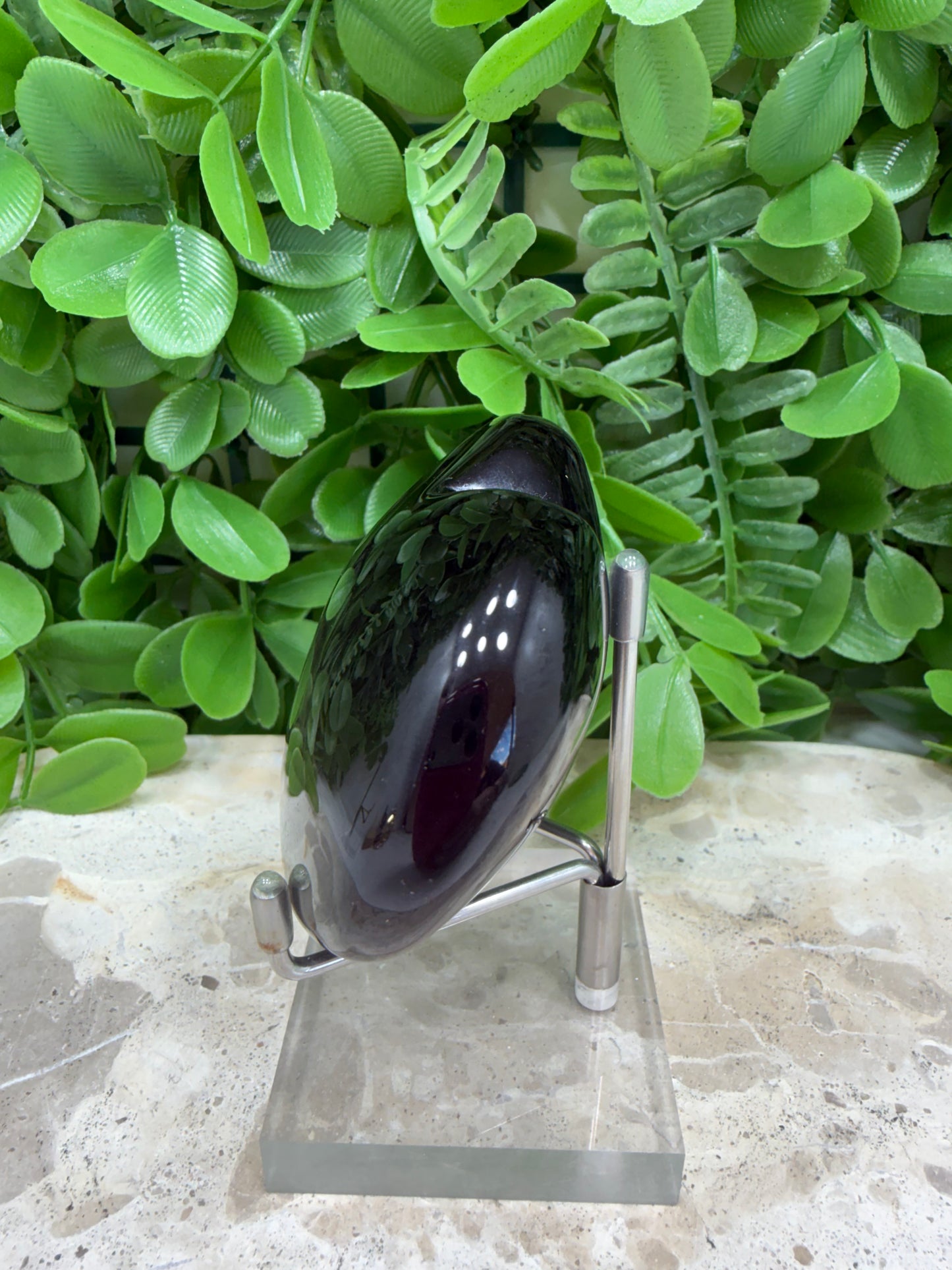 Silver Shein Obsidian Heart 178g