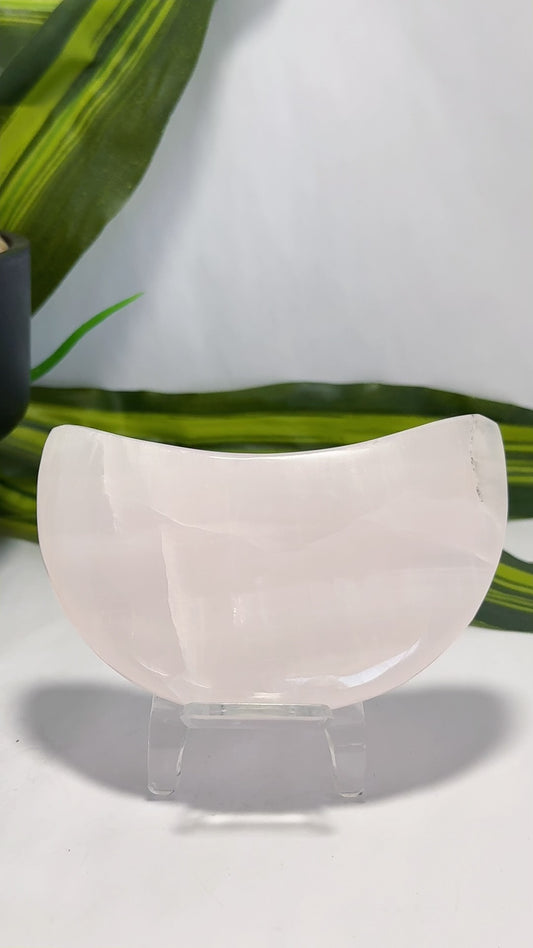 Pink Mangano Calcite Moon 202g