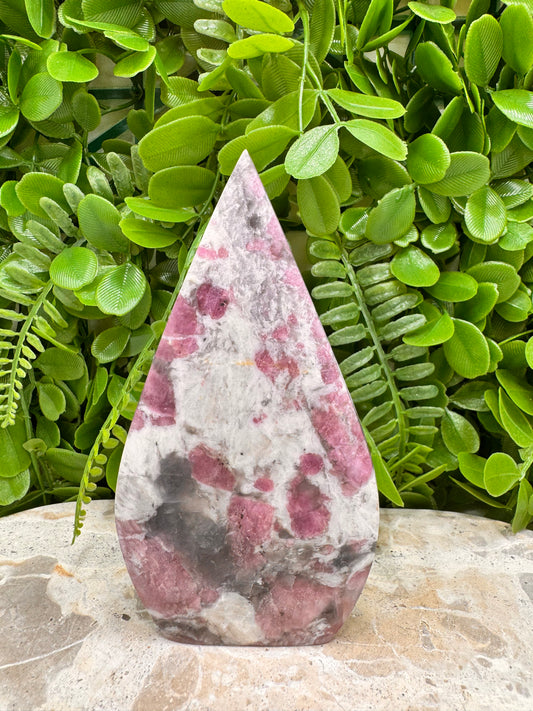Pink Tourmaline Flame not free Standing 200g