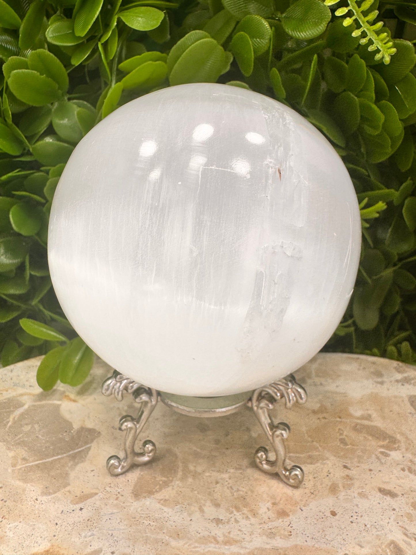 Selenite Sphere 1216g