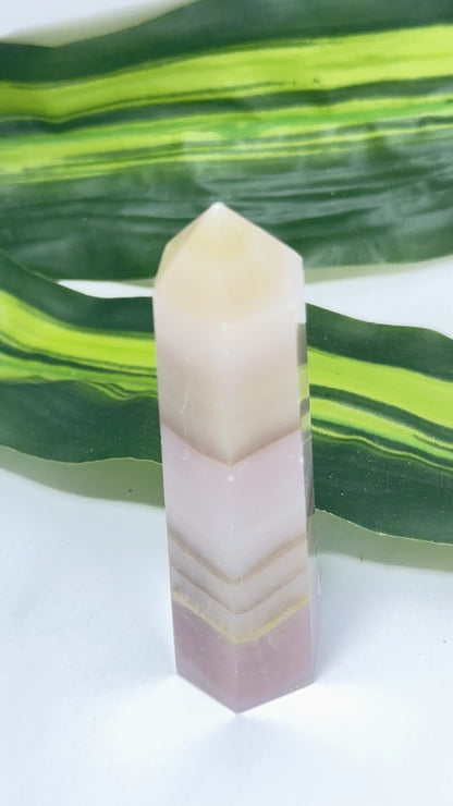 Pink Pistachio Calcite Point 83g