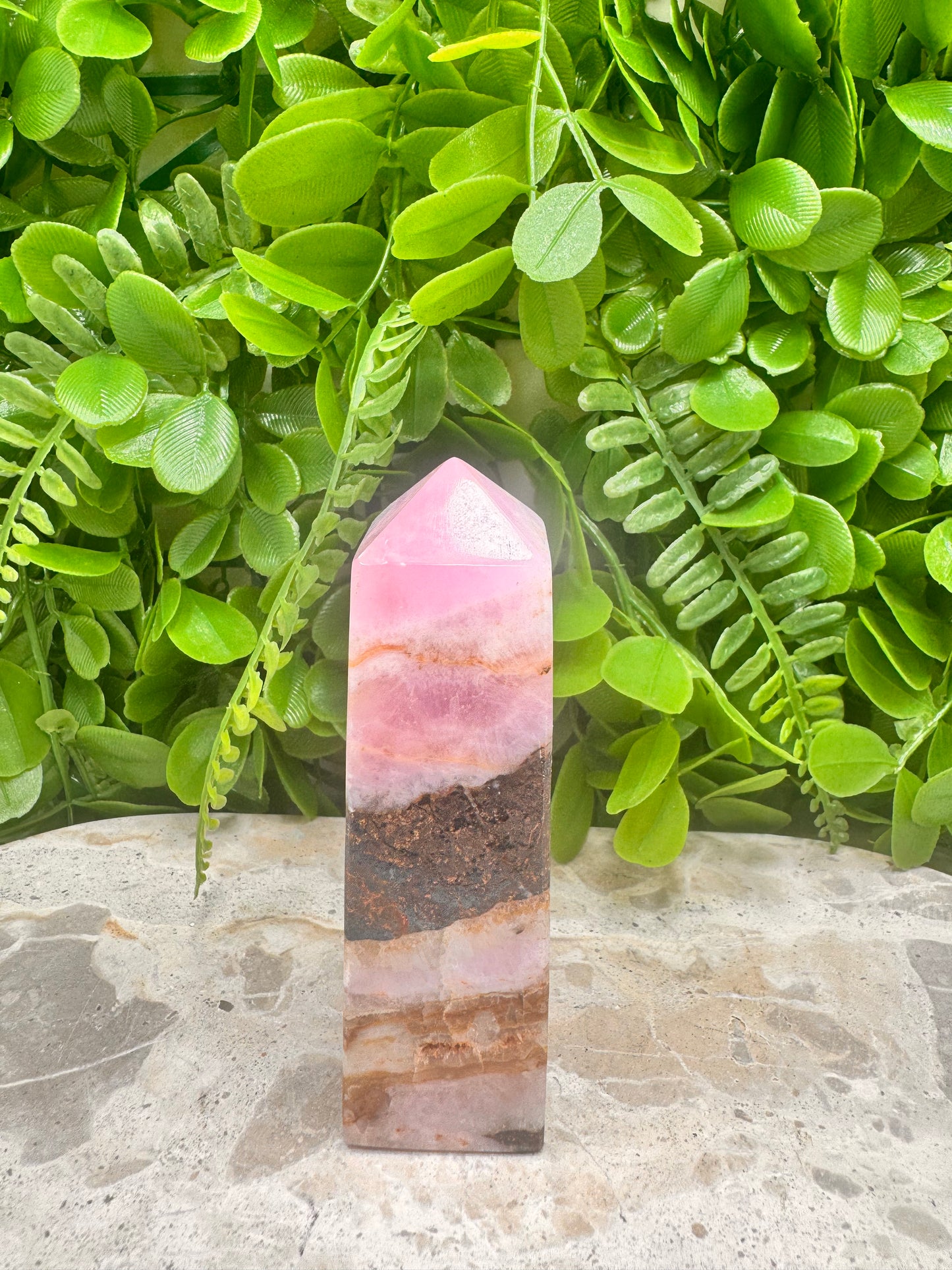 Pink Aragonite Point 242g