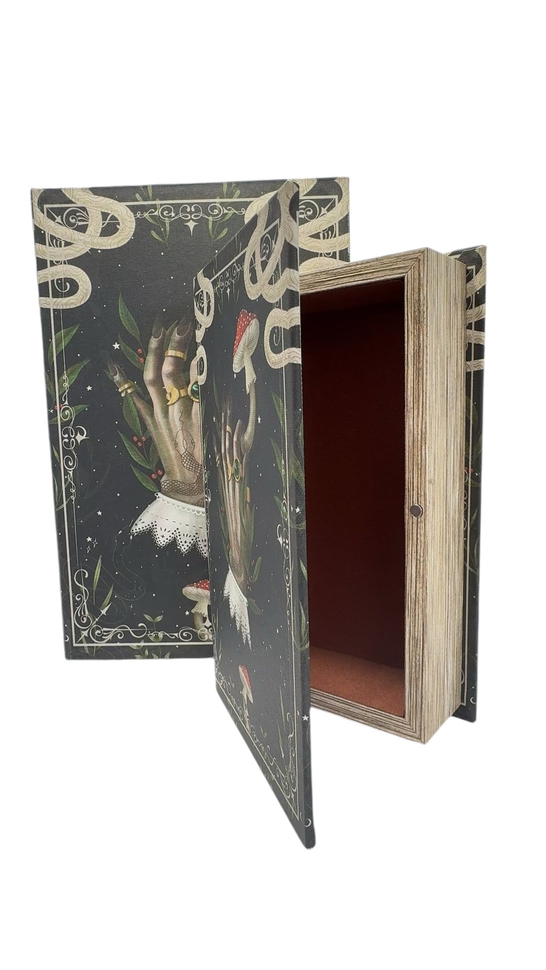 Set of 2 Book Boxes with Hand Design