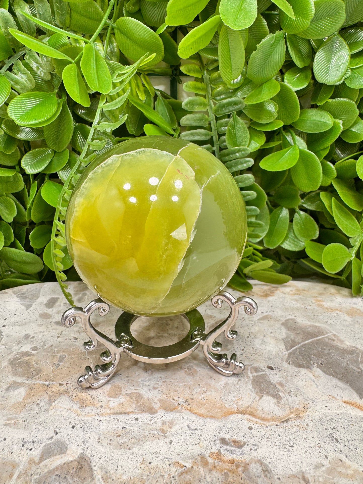 Flower Jade Sphere 408g