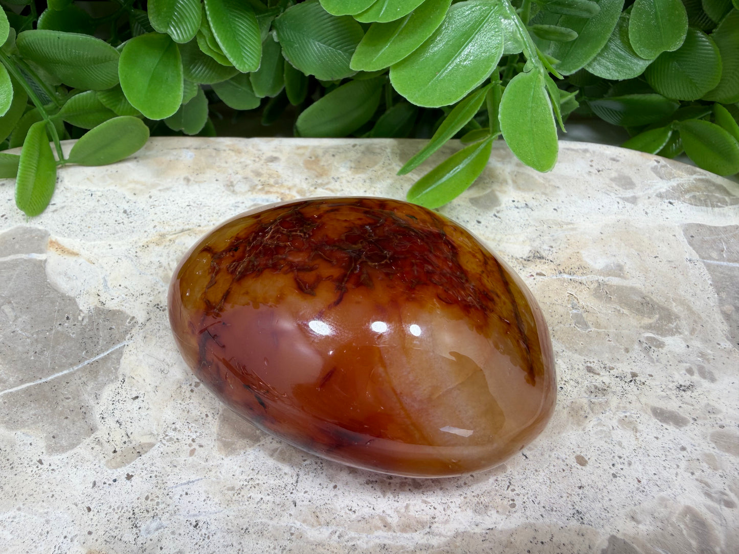 Carnelian Palm Stone 188g