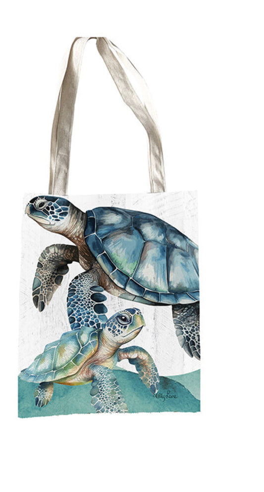 Tote Bag Coastal Two Turtle by Kelly Lane