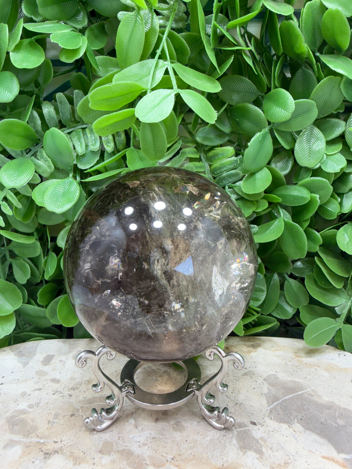 Smokey Quartz Sphere 814g | Grounding • Protection • Calm