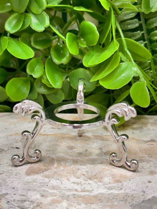 Silver  Sphere Stand
