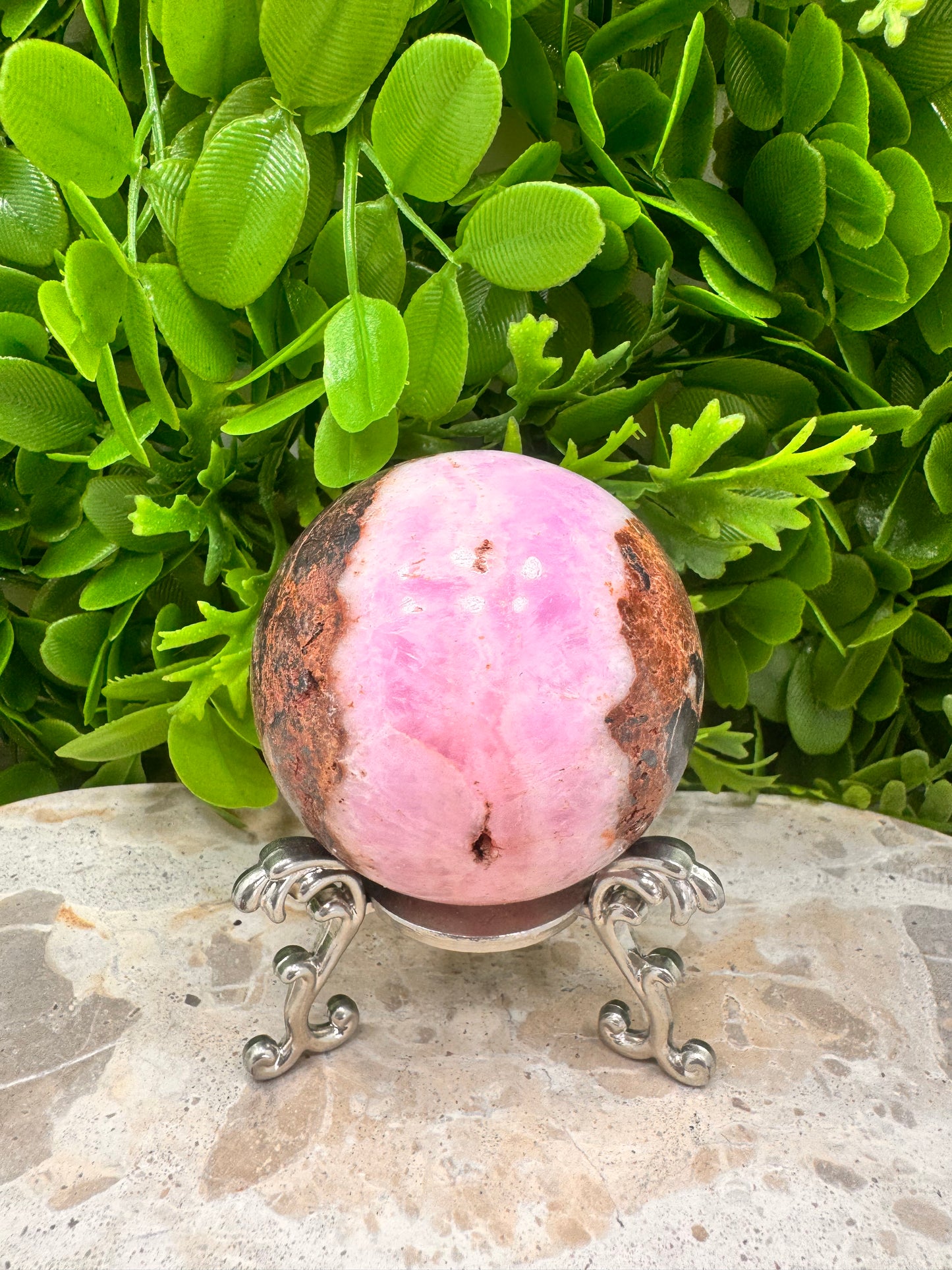 Pink Aragonite Sphere 406g