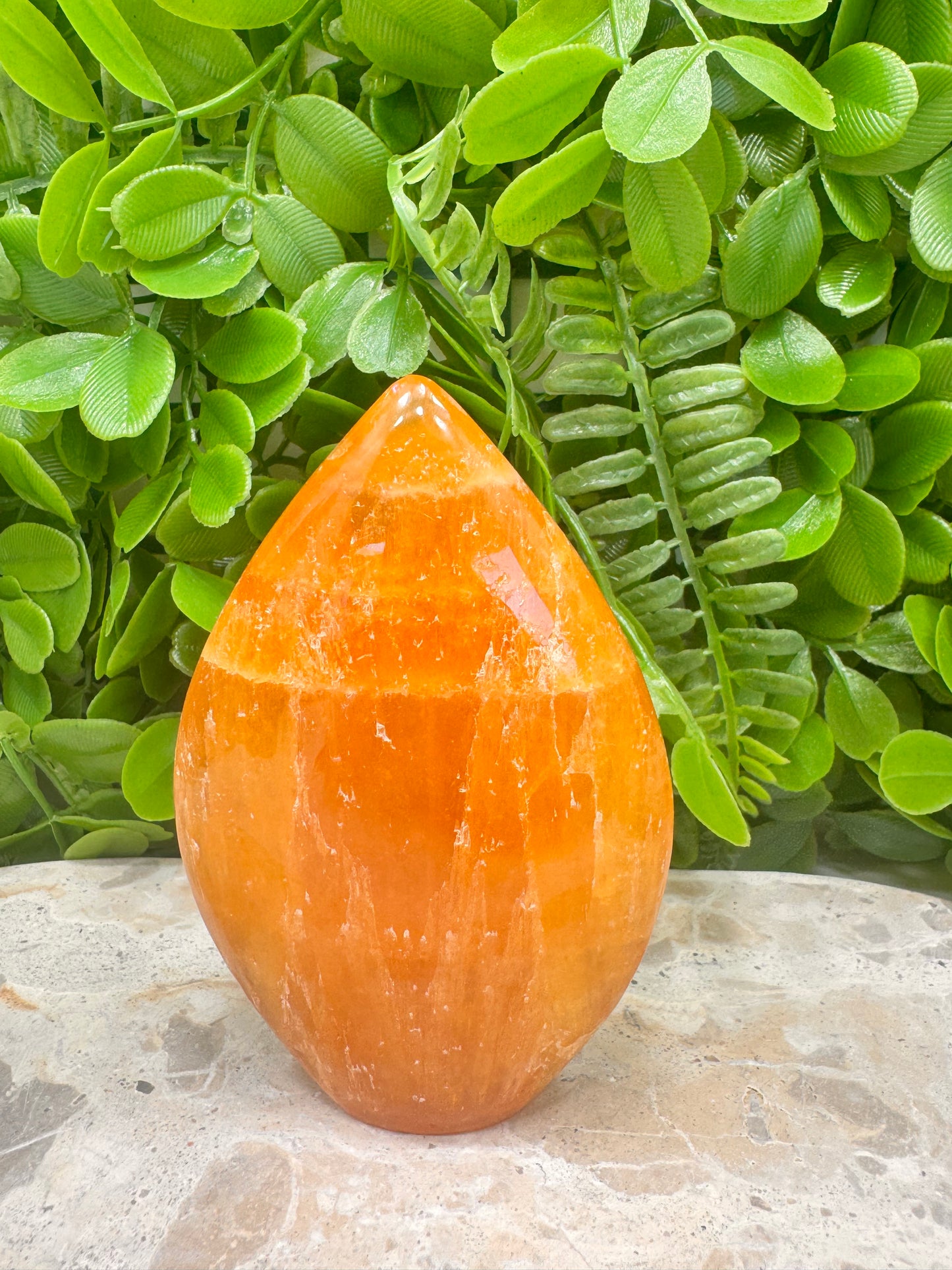 Crystalised Orange Calcite Flame 260g