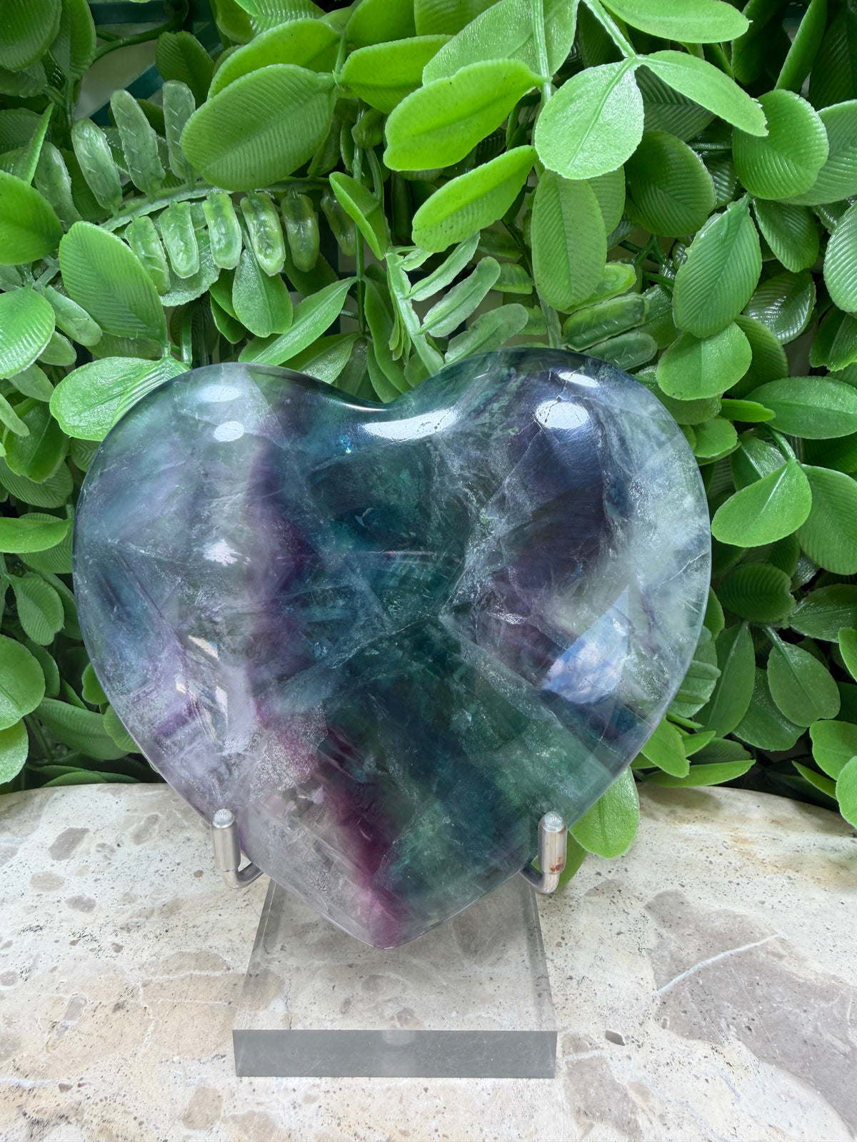 Rainbow Fluorite Heart 354g