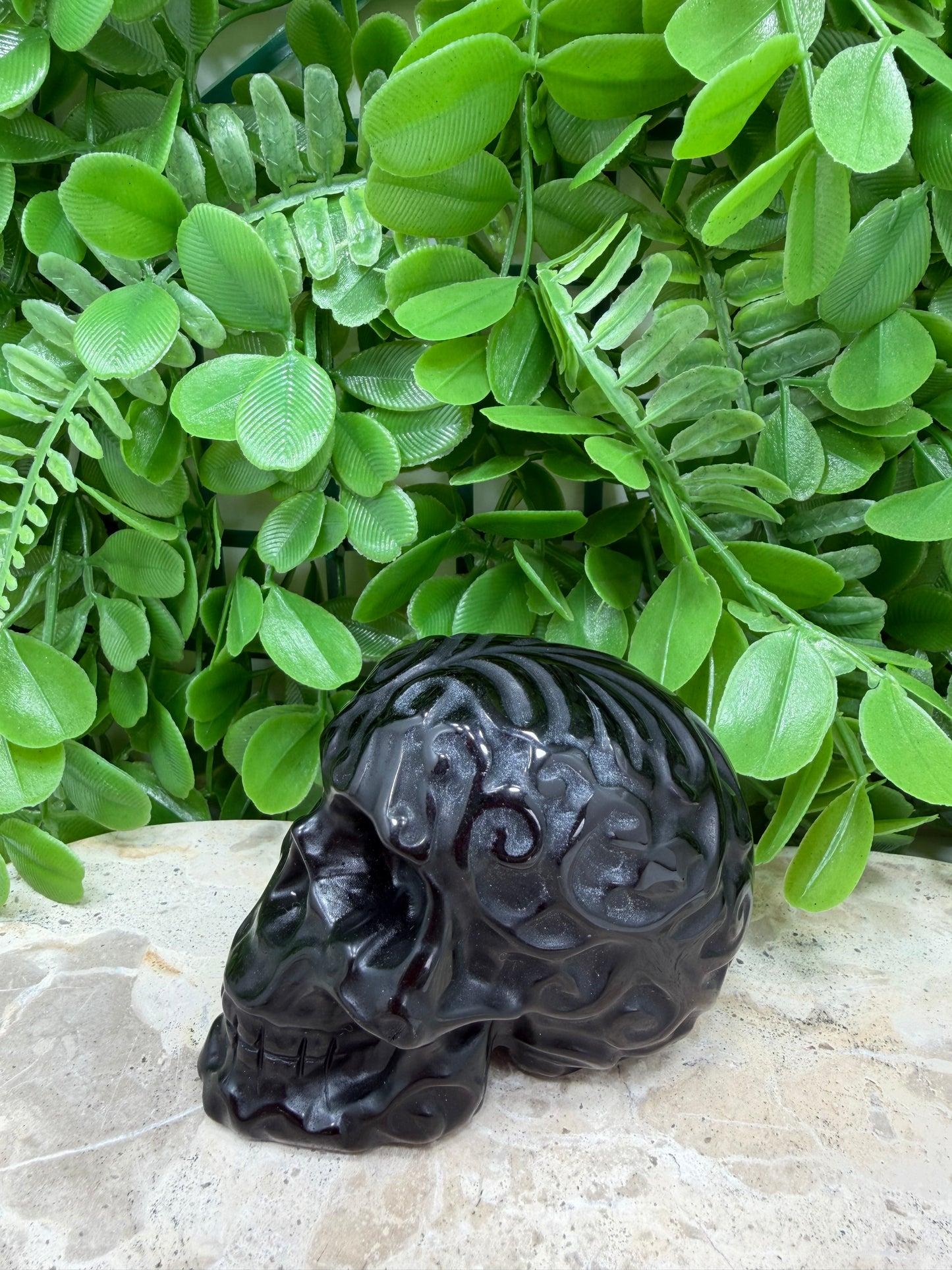 Black Obsidian Skull 404g