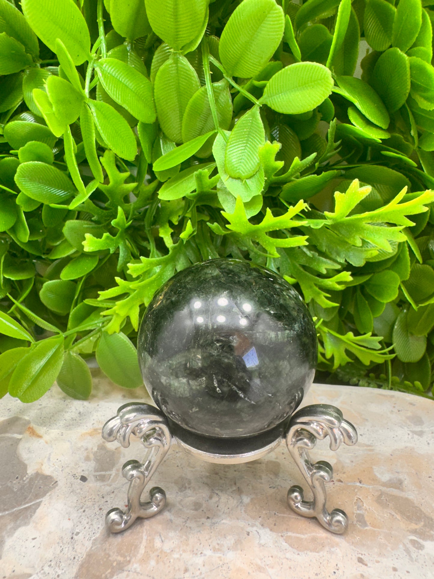 Green Tourmaline Sphere 222g