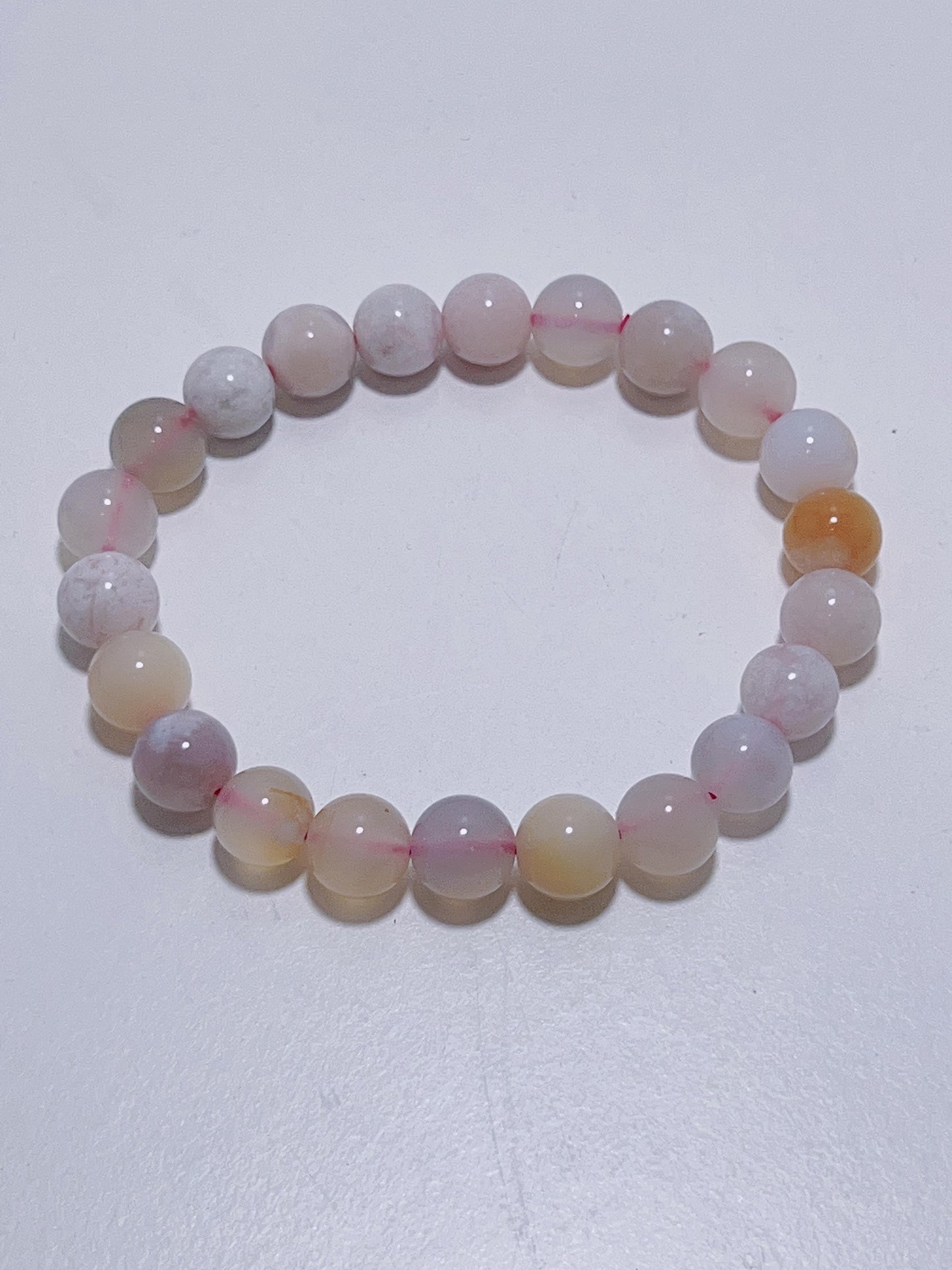 Flower Agate Bracelet 8mm